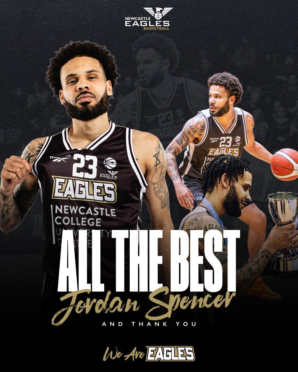 Newcastle Eagles (@newcastleeagle) on Twitter photo ππ’π₯πππ‘ π¦π£ππ‘πππ₯ πππππ¦ π§ππ π‘ππ¦π§ π¦
π Jordan Spencer has left the club to further his non-basketball career with our full support.
π All the best and thank you, <a href="/Spenny247/">Jordan Spencer</a>! #AlwaysAnEagle
π Full story at newcastle-eagles.com/news/jordan-spβ¦
#WeAreEagles ππ’π₯πππ‘ π¦π£ππ‘πππ₯ πππππ¦ π§ππ π‘ππ¦π§ π¦
π Jordan Spencer has left the club to further his non-basketball career with our full support.
π All the best and thank you, <a href="/Spenny247/">Jordan Spencer</a>! #AlwaysAnEagle
π Full story at newcastle-eagles.com/news/jordan-spβ¦
#WeAreEagles