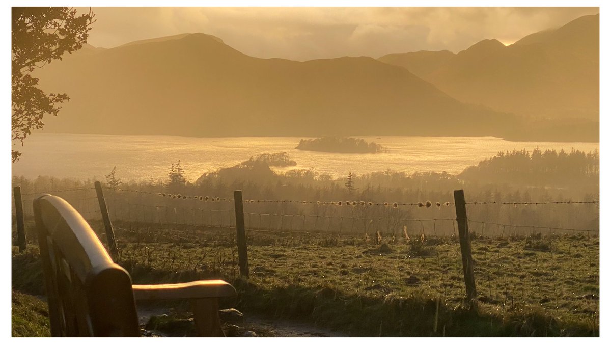 That was a very wet walk over Walla Crag but goodness, we were treated to a spectacular sky on the walk down
