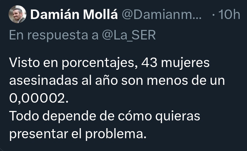 Por lo que sea, ha borrado el tuit, por favor, no compartir ni retuitear.