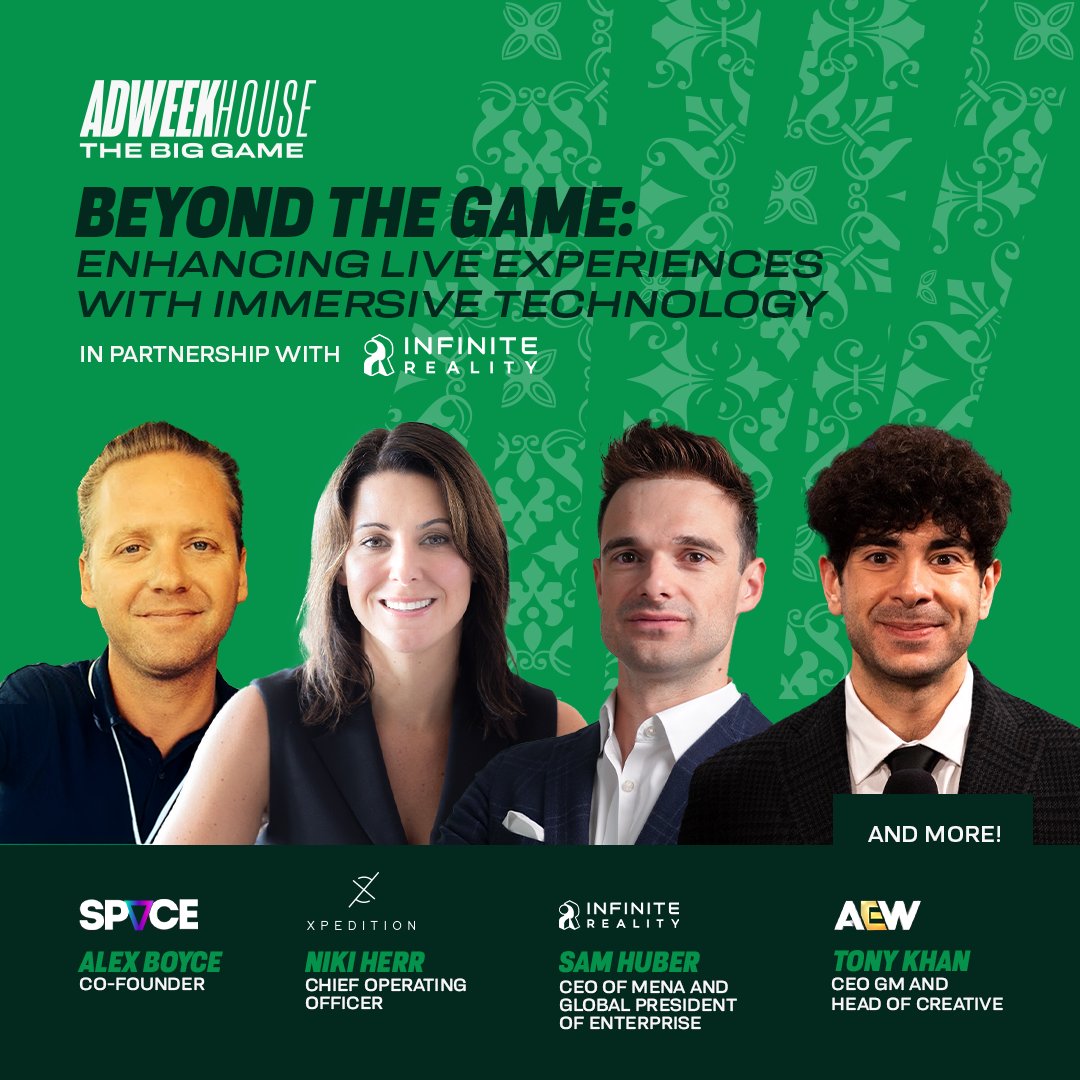 Catch us in NOLA at <a href="/Adweek/">ADWEEK</a> House The Big Game! 🏈

iR’s <a href="/SamHuber/">Sam Huber</a> will attend a group conversation with industry leaders to explore how brands and cities like New Orleans are leveraging immersive tech to redefine how we experience sports and cultural celebrations.

📅 Feb 7th