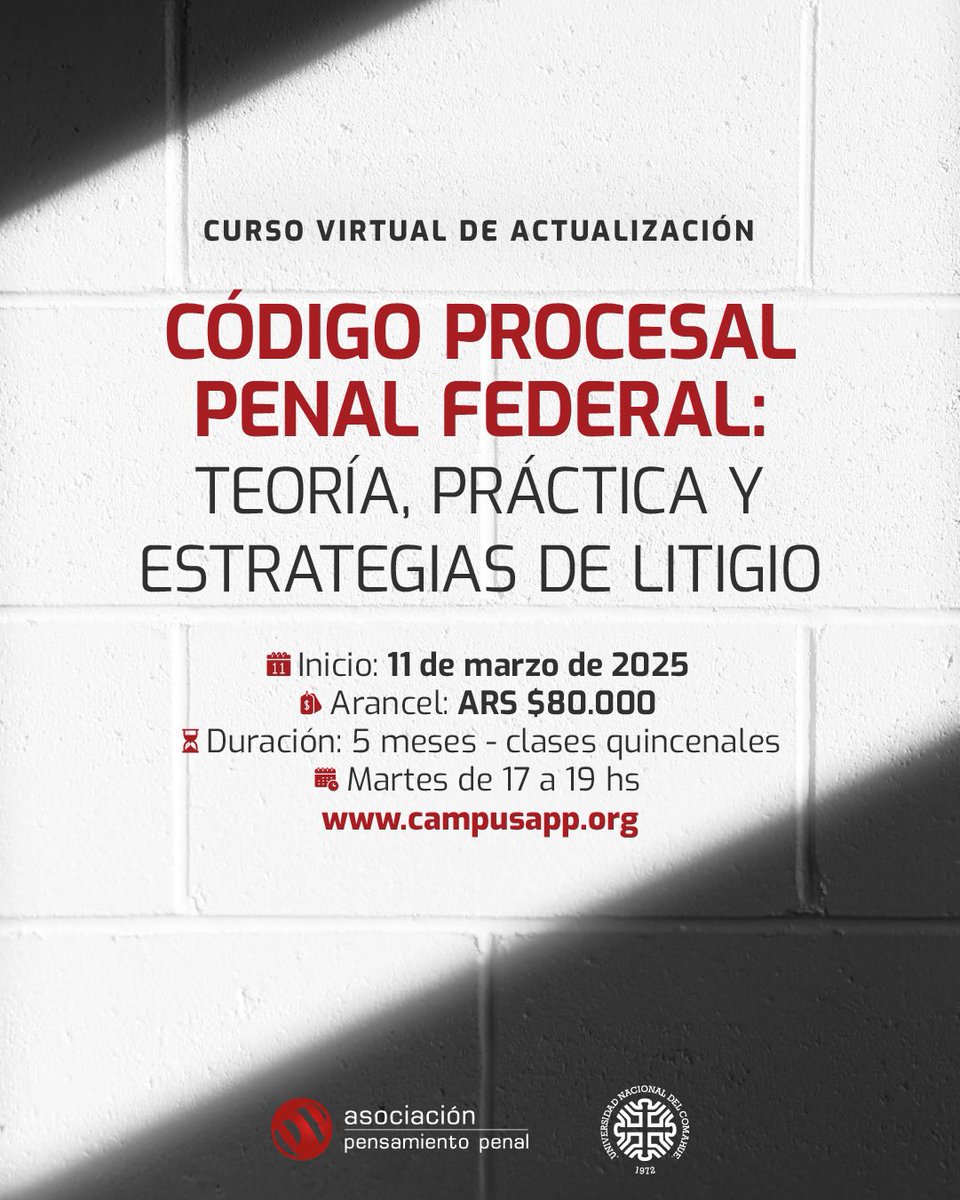 pensapenal's tweet photo. El 11 de marzo inicia un nuevo curso virtual. Si querés profundizar tu conocimiento sobre los procesos de reforma que se realizan en las jurisdicciones federales de todo el país, inscribite en https://t.co/0YdOAMMznL. https://t.co/VSWpWivKS3