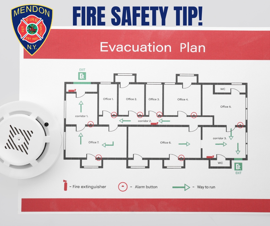 🔥 Plan and practice your fire escape plan! Knowing two ways out of every room, whether at home or the office, and having a designated meeting spot can make all the difference in an emergency.  

🔗 Share this life-saving tip with your loved ones and help keep our community pr...