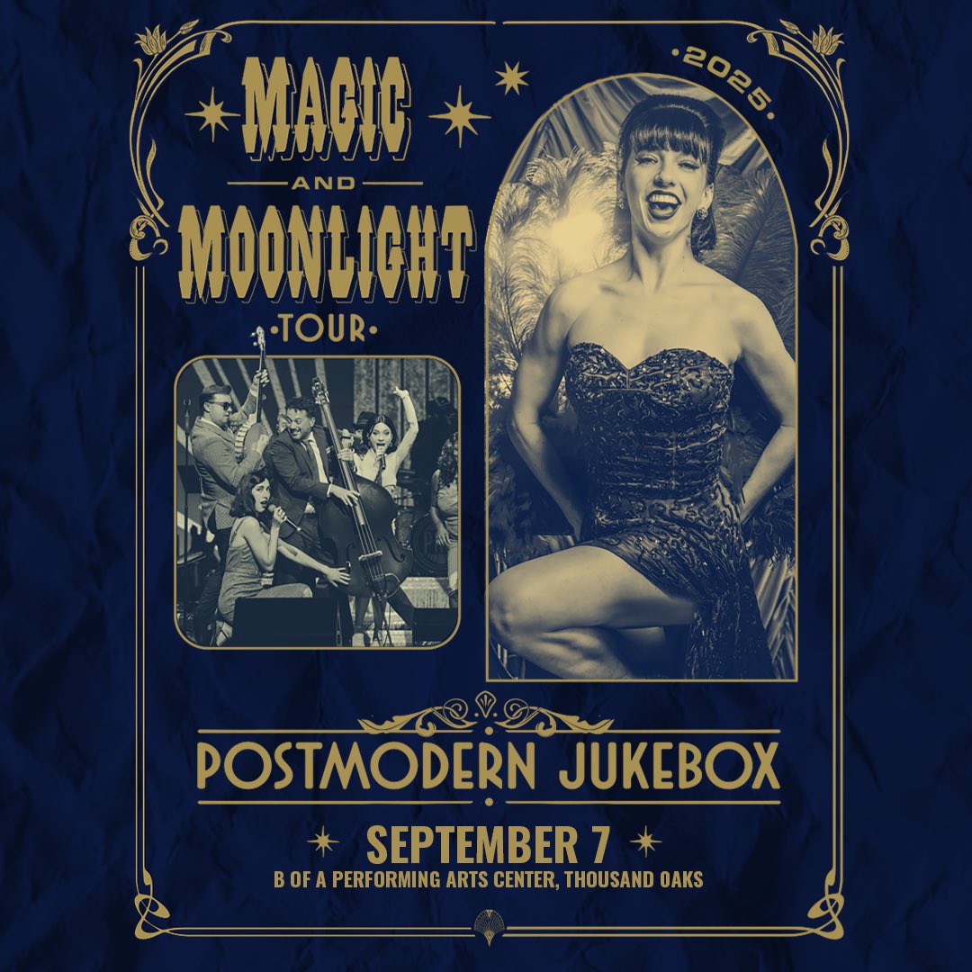 Get ready to dress up in your vintage best and twist the night away 🎷 <a href="/PMJofficial/">Postmodern Jukebox</a> ‘s 'Magic &amp; Moonight Tour' is coming to <a href="/bapactoaks/">Bank of America Performing Arts Center</a> on Sun, September 7th! 

Tickets go on sale Friday at 10am: ticketmaster.com/event/0B00623E…