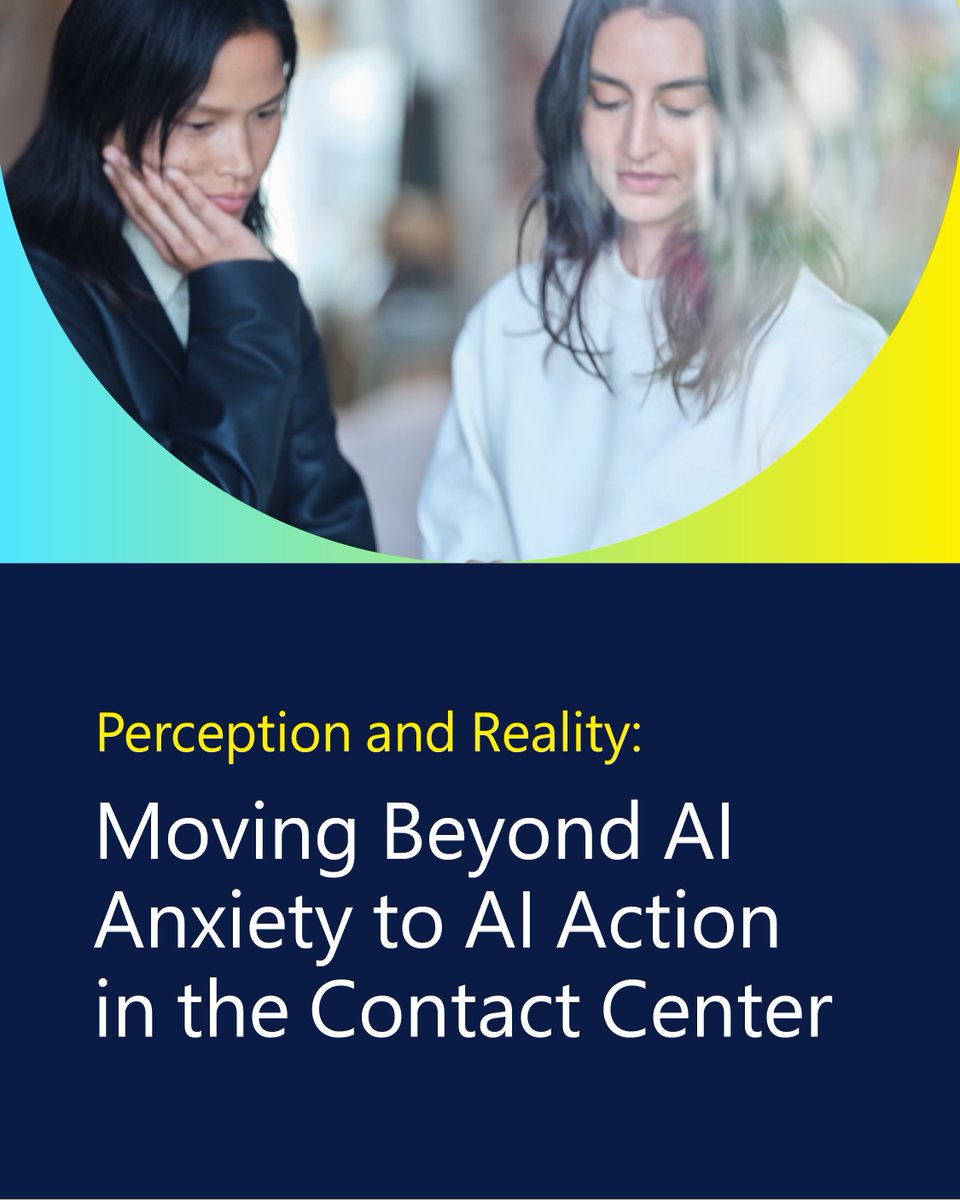 MSFTDynamics365's tweet photo. Generative AI is already proving its worth in call centers, by providing:
🔷 Cost savings
🔷 Productivity improvements
🔷 Data-driven insights
🔷 Enhanced customer experience (CX)

Read the report: https://t.co/ynZ7Dmp1pO https://t.co/jk5HgH8JPg