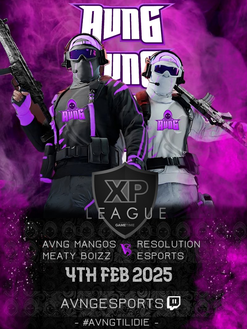 📣ITS GAME DAY📣

🆚-  Resolution 
🎮-  @XP_Europe
⏰- 7:30 PM

🟣-  <a href="/MangoSKP/">Mango</a> 
⚪️- <a href="/Spennyy_/">Spenny</a> 
🟣- <a href="/Brano_99/">Lee Branagan</a> 
⚪️- <a href="/JackShields43/">Jacko</a>