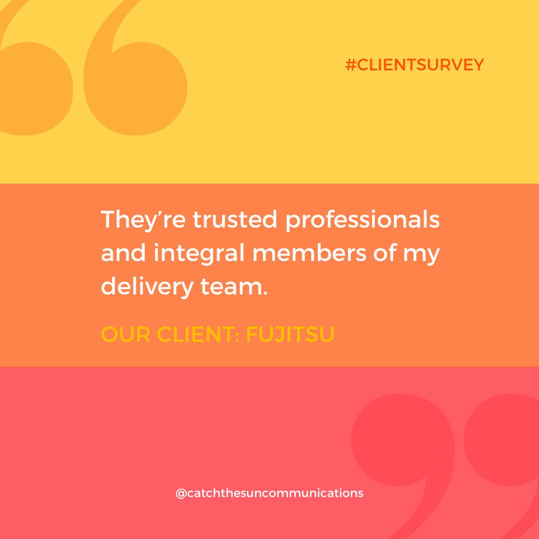 sun_catch's tweet photo. We loved helping you with your comms project, Fujitsu Canberra. Thanks for the kind words!

#clientsurvey #testimonials #feedback #catchthesun #copywriting #editing #proofreading #aroundtheworld #aroundtheclock https://t.co/RLsDgOlrVP