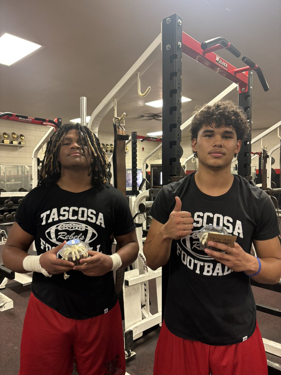 Tascosa Football (@ths_fb) on Twitter photo Congrats to last week’s “Nothing But Hard Work” winners Daveon Woodruff and Damyen Cervantes! A great picture as they receive their <a href="/nothingbundt/">Nothing Bundt Cakes</a> cakes!
#RebelStrong #OutworkYesterday Congrats to last week’s “Nothing But Hard Work” winners Daveon Woodruff and Damyen Cervantes! A great picture as they receive their <a href="/nothingbundt/">Nothing Bundt Cakes</a> cakes!
#RebelStrong #OutworkYesterday