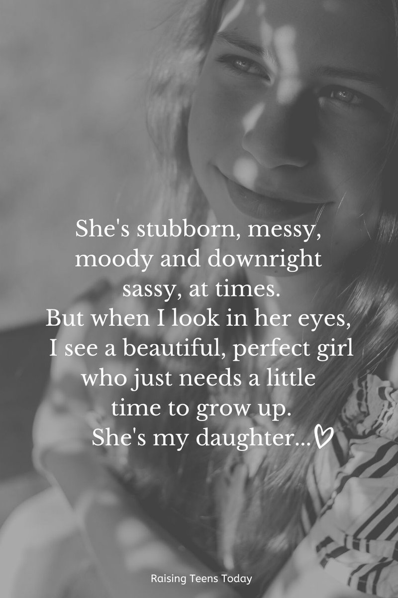 HonestTeenTalk's tweet image. Love on your teen girl... she might be a bit messy, unpredictable, and sassy, at times, but your baby just needs a little time to grow up. ❤️