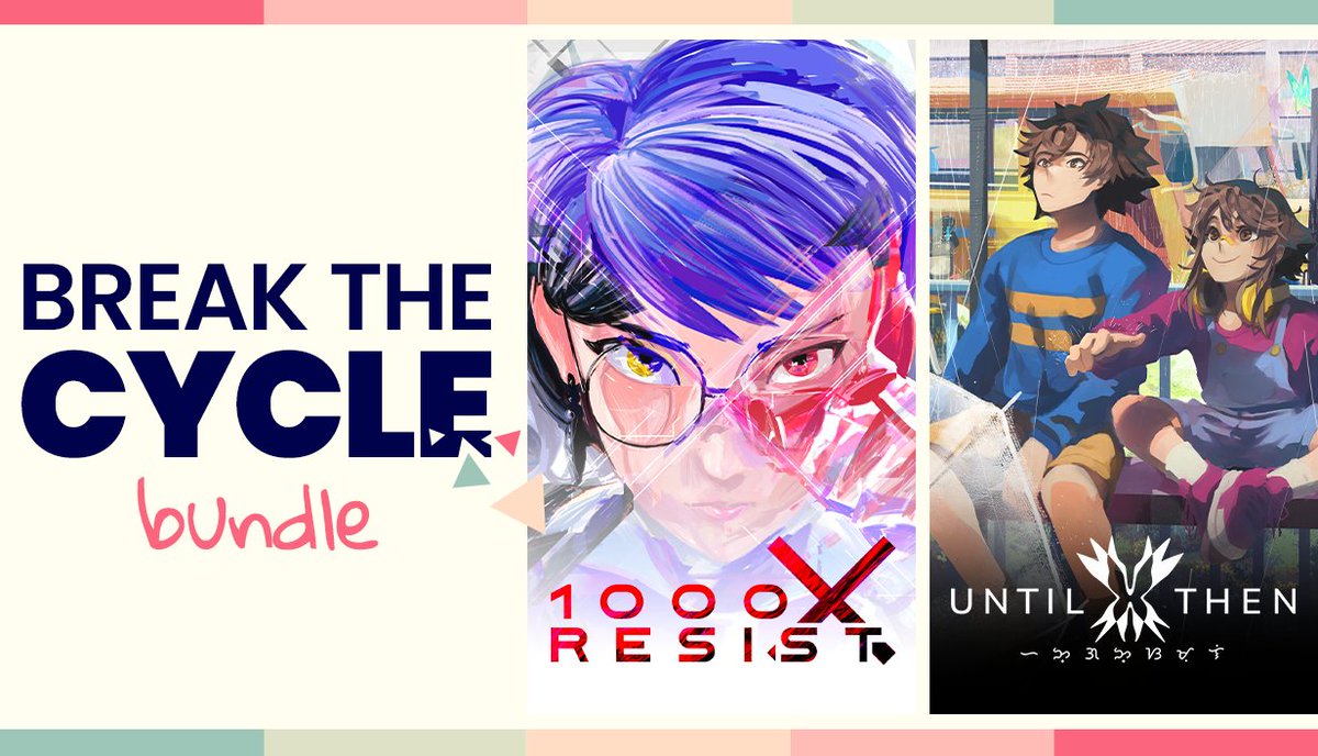 Introducing the Break the Cycle Bundle! 🥳 
If you enjoy thrilling and emotionally impactful games, this bundle is one you won't want to miss! 

@1000xRESIST 🤝 <a href="/UntilThenGame/">Until Then 🔜 TGS 2025</a> 

Learn more &amp; download this cinematic duo now: bit.ly/4jL9tZe

<a href="/FellowTravellr/">Fellow Traveller</a> #untilthengame