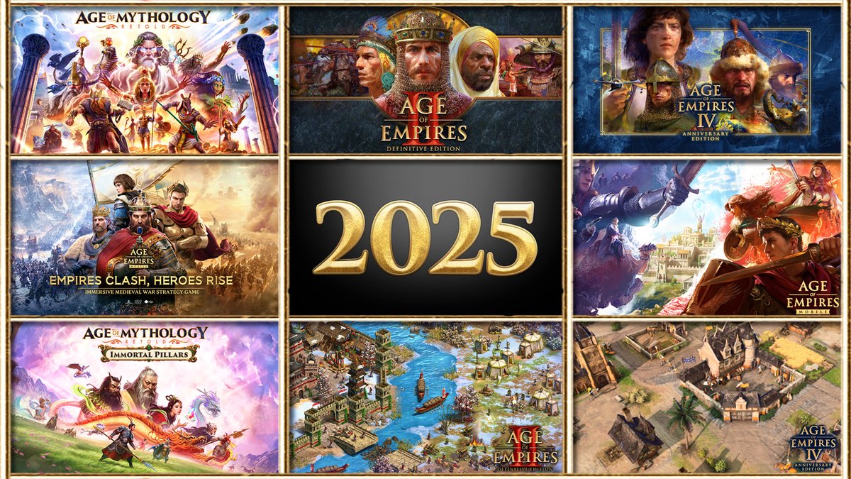 Ageofmyth's tweet photo. You don't have to be Apollo to know the future! 

See what's coming in 2025 for Age of Mythology: Retold in our latest letter to the community! Learn more about the upcoming DLC, exciting events, and more across the franchise.

Read more: https://t.co/rfBCldTupA https://t.co/jUS0plIIni