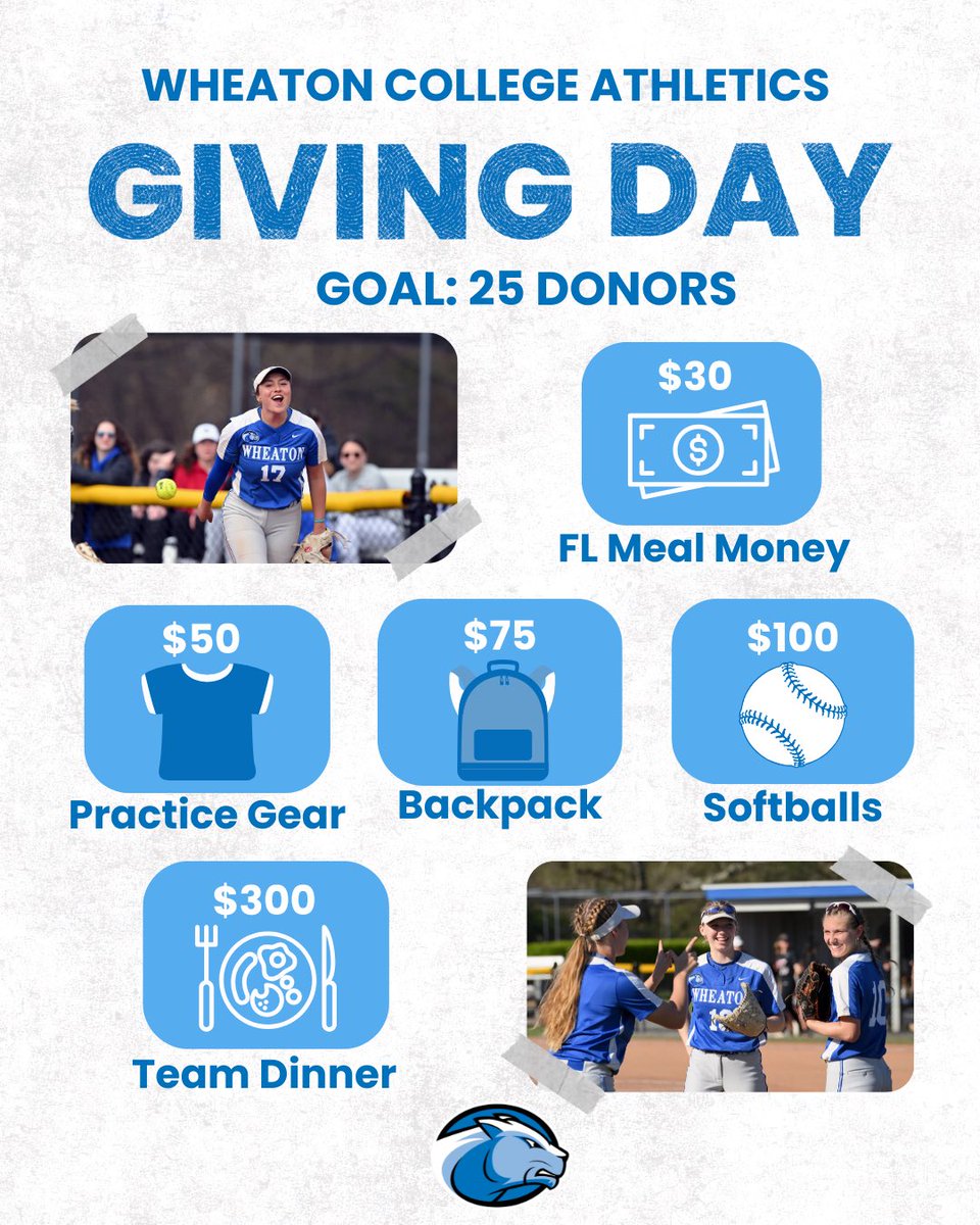 Consider helping out your Lyons today during our giving day! Here’s how your donation can support us! give.wheatoncollege.edu/wheaton-s-athl…