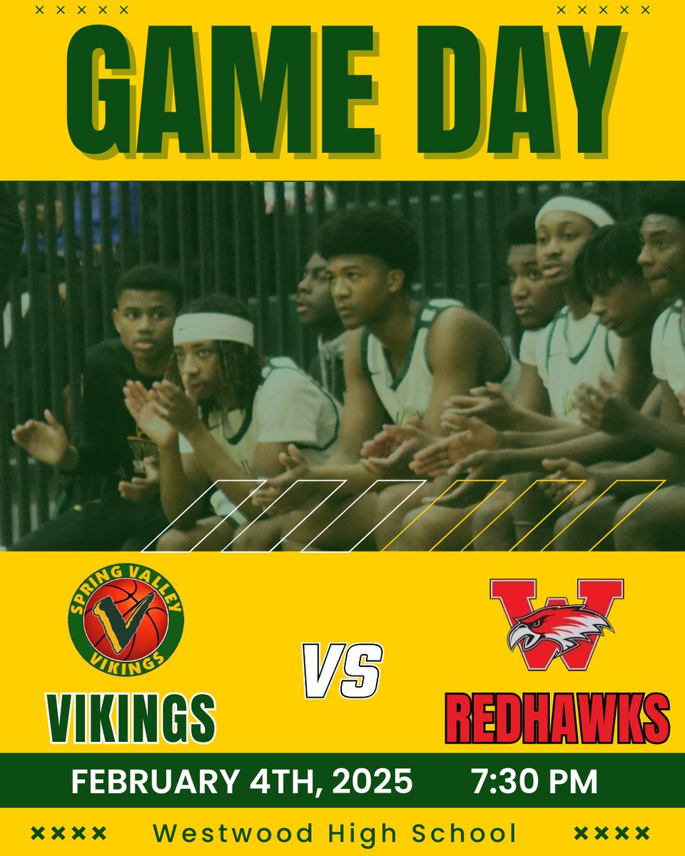 It's GAME DAY Vikings fans! Tonight, your Vikings hit the road to take on the Redhawks of Westwood High School. The varsity boys are set to tip at 7:30 pm.