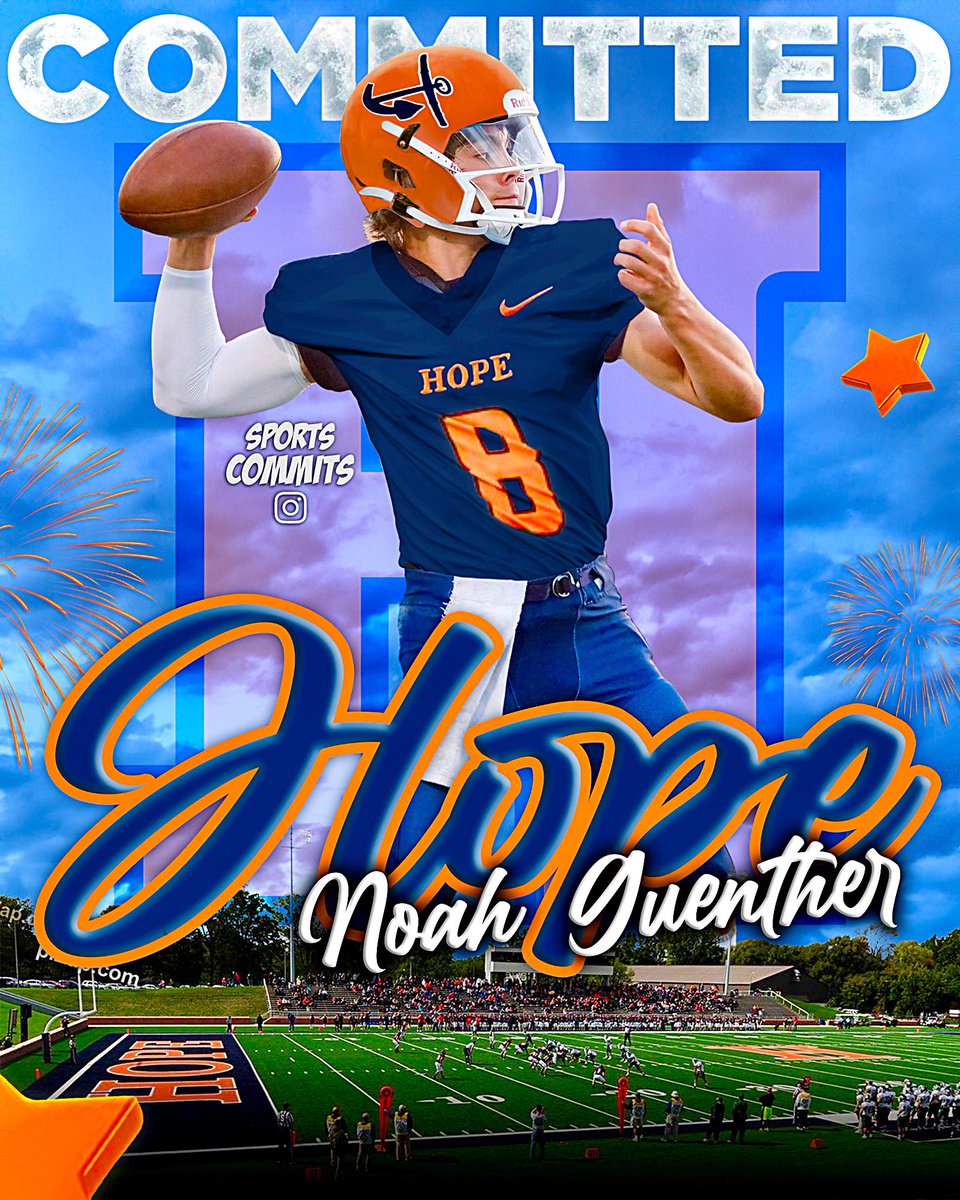 Noah Guenther (@nguenther_qb1) on Twitter photo Very excited and blessed to announce my commitment to <a href="/HopeCollegeFB/">Hope College Football</a>! Thank you to all of my family, friends, and coaches who have helped me get to this point! Excited to get to work! Go Dutch‼️🟠🔵⚓️<a href="/PStuursm/">Peter Stuursma</a> <a href="/Coach_HThompson/">Hunter Thompson</a> <a href="/CoachHawken/">Andrew Hawken</a> <a href="/NewsomeWolvesFB/">NewsomeWolvesFootball</a> <a href="/southeastelite/">Southeast Elite</a> Very excited and blessed to announce my commitment to <a href="/HopeCollegeFB/">Hope College Football</a>! Thank you to all of my family, friends, and coaches who have helped me get to this point! Excited to get to work! Go Dutch‼️🟠🔵⚓️<a href="/PStuursm/">Peter Stuursma</a> <a href="/Coach_HThompson/">Hunter Thompson</a> <a href="/CoachHawken/">Andrew Hawken</a> <a href="/NewsomeWolvesFB/">NewsomeWolvesFootball</a> <a href="/southeastelite/">Southeast Elite</a>