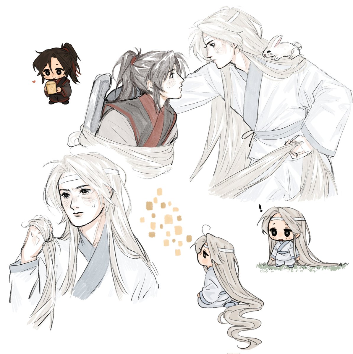 camiix27's tweet photo. head full of @/Mirusaurus  wangxian tangled au 😞 
#mdzs https://t.co/KoXmDT5cl0