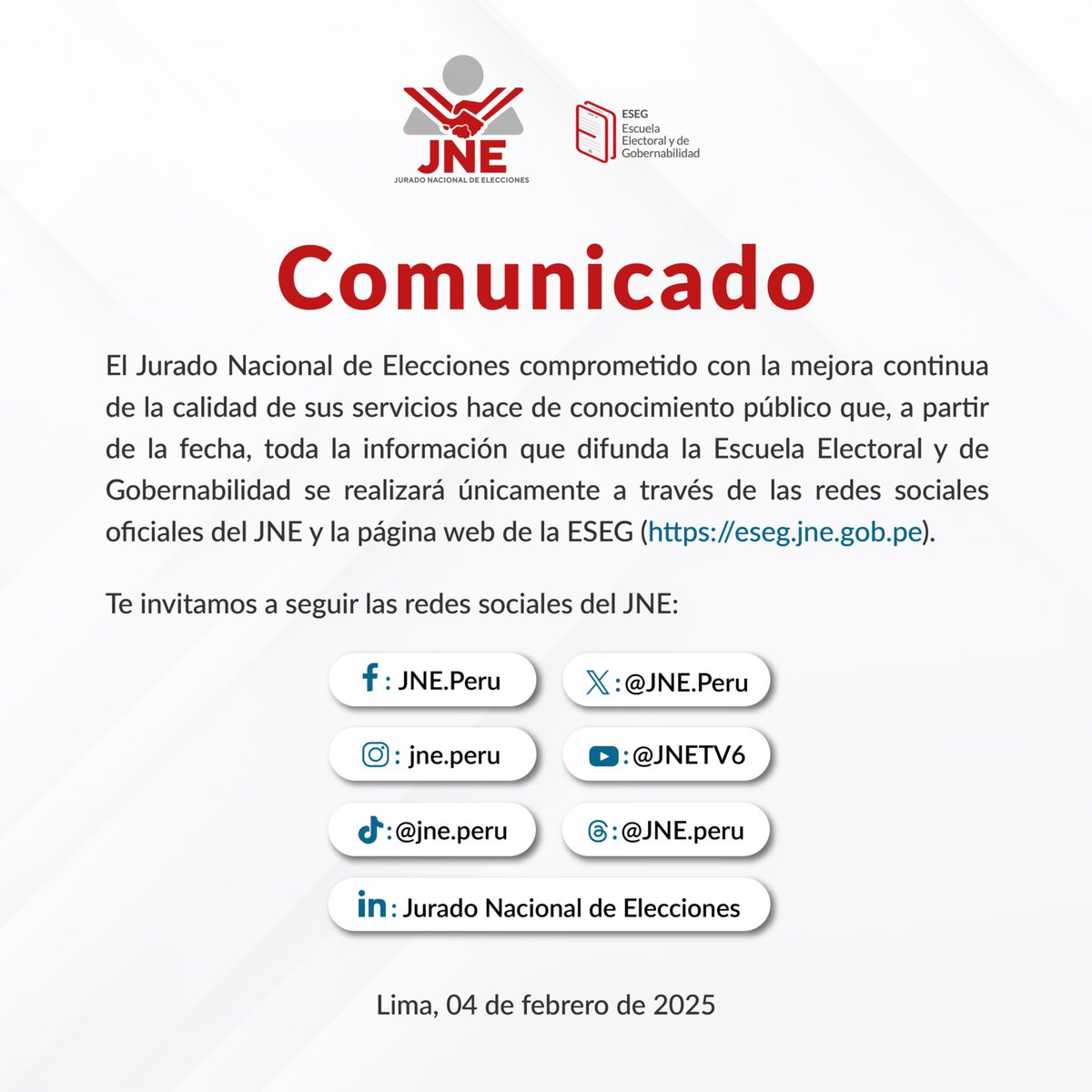Escuela Electoral y de Gobernabilidad (@esegperu) on Twitter photo 