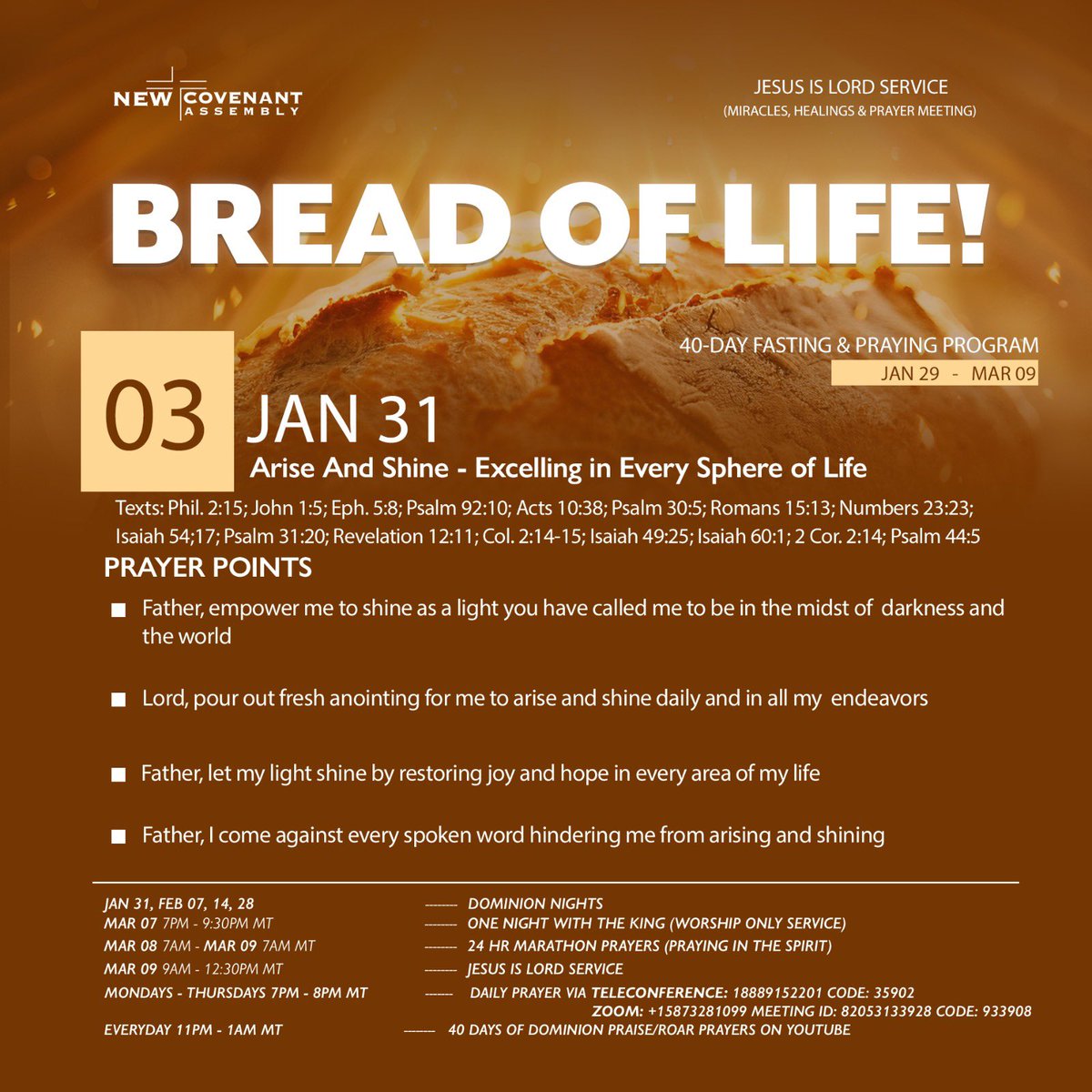 NCACalgary's tweet photo. Our first fast of the year has begun 

Get plugged in!

Day 1-4 https://t.co/IdfIWSLTXd