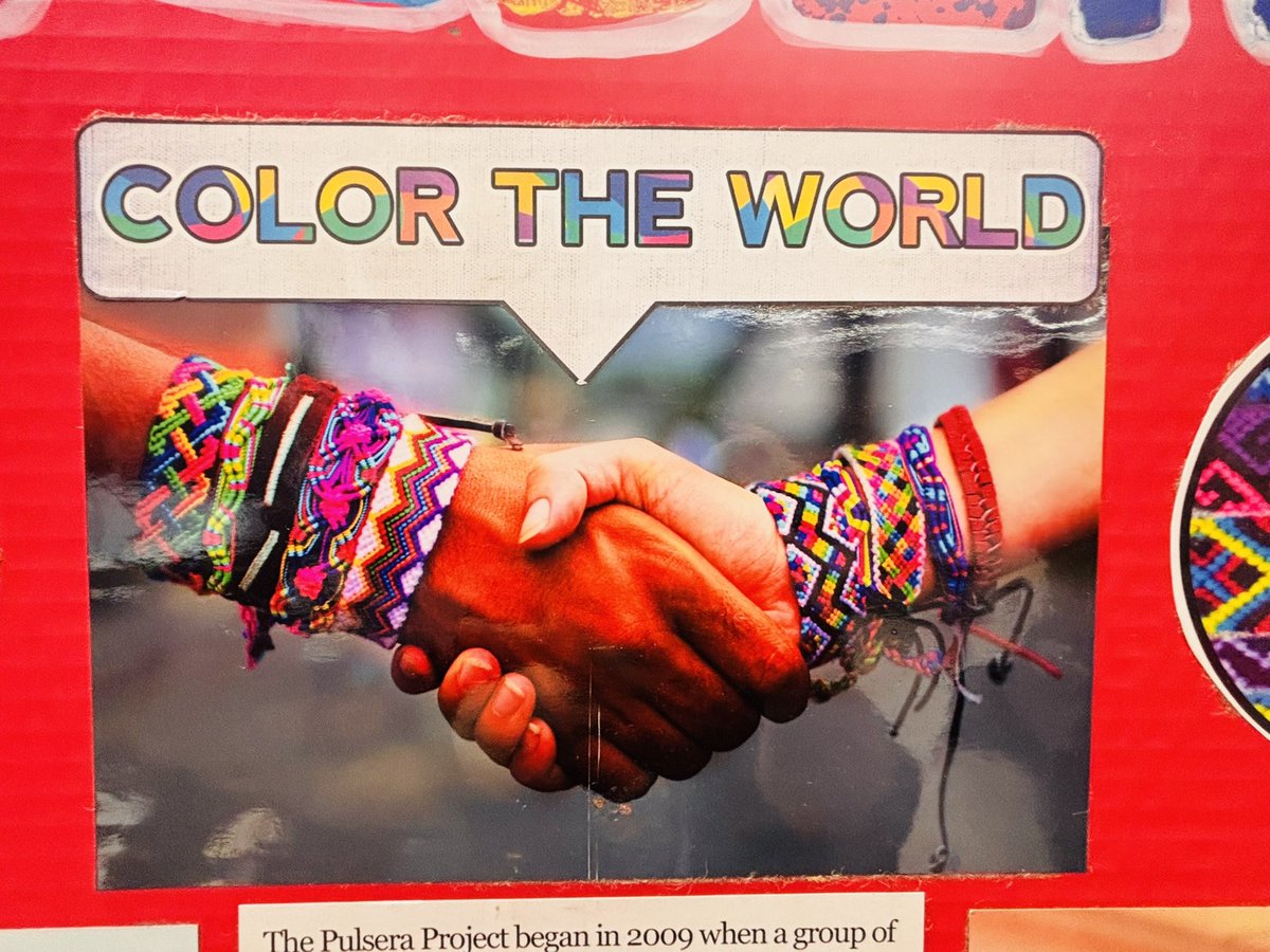ProfeGarcia117's tweet photo. #LosSequoits running a fundraiser for #PulseraProject an organization that helps provide jobs for youth in Guatemala. I’m so proud of their sales skills and how they explain the purpose of the missions while talking to people. #SequoitPride https://t.co/rOoExofSbl