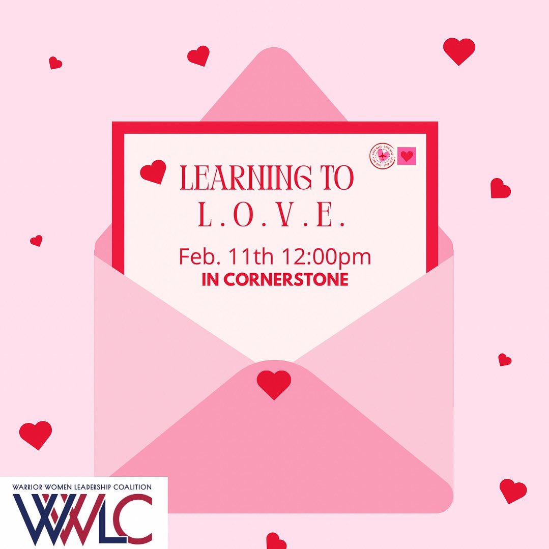 ONE WEEK AWAY!!! Come join us in Cornerstone to hear Dr. Erin Laudermilk speak on how to L.O.V.E.