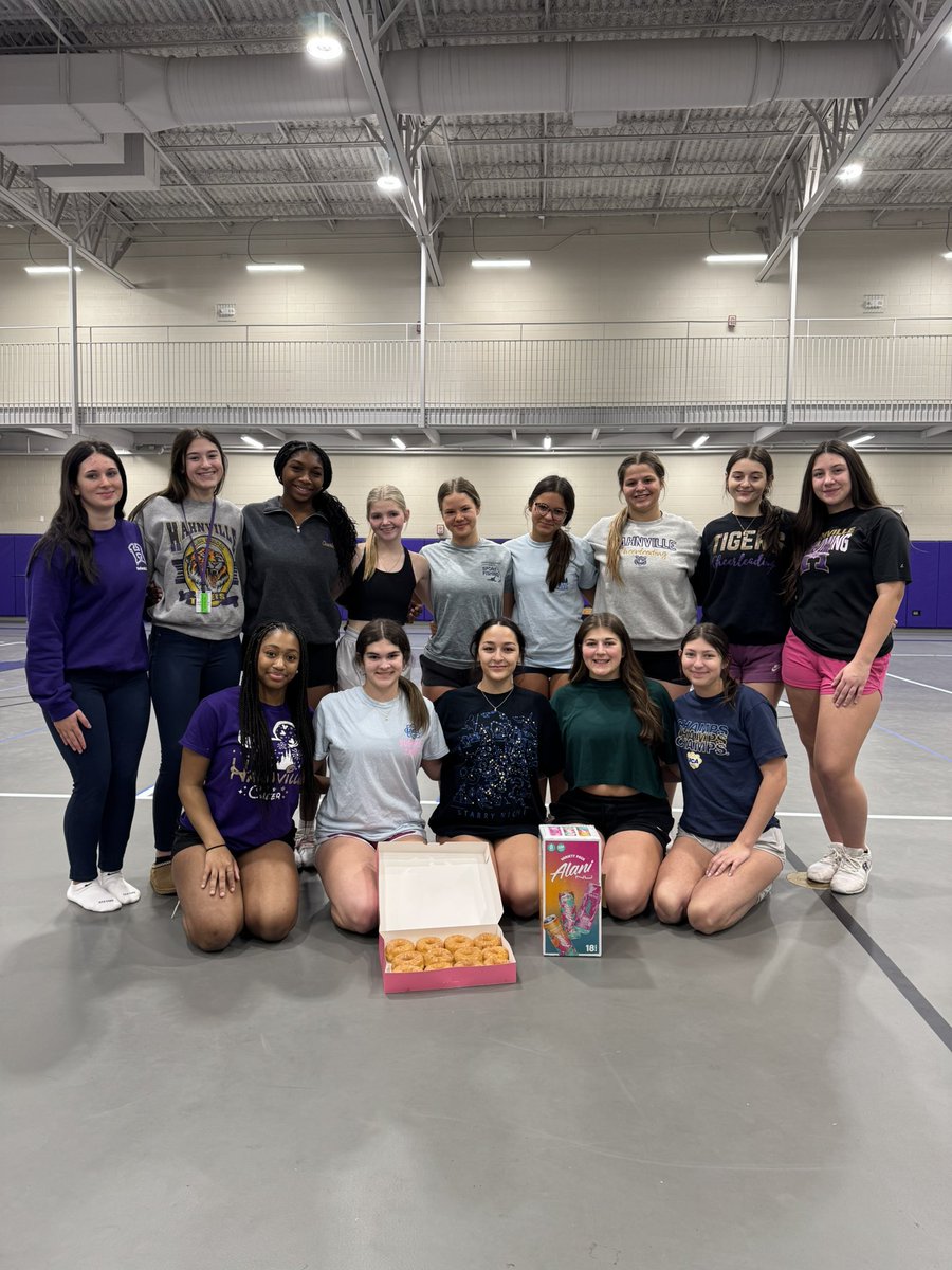 The competition team has been practicing 5:30-6:45 am every Tuesday and Thursday since November! Not one athlete has ever missed a day. Today we celebrated our final morning practice of the season. These sweet girls are so dedicated and determined!💜💛