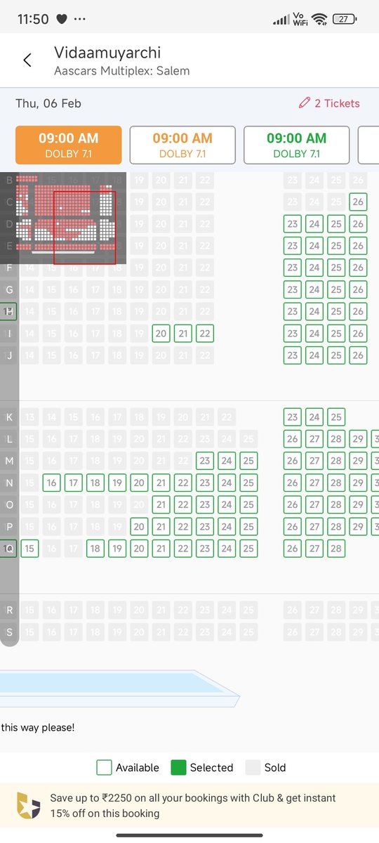 ananthcm's tweet photo. #Vidaamuyarchi #Ascars Multiplex Salem 9am 🎟️ BMS
#AjithKumar https://t.co/vOPQGbe3yP