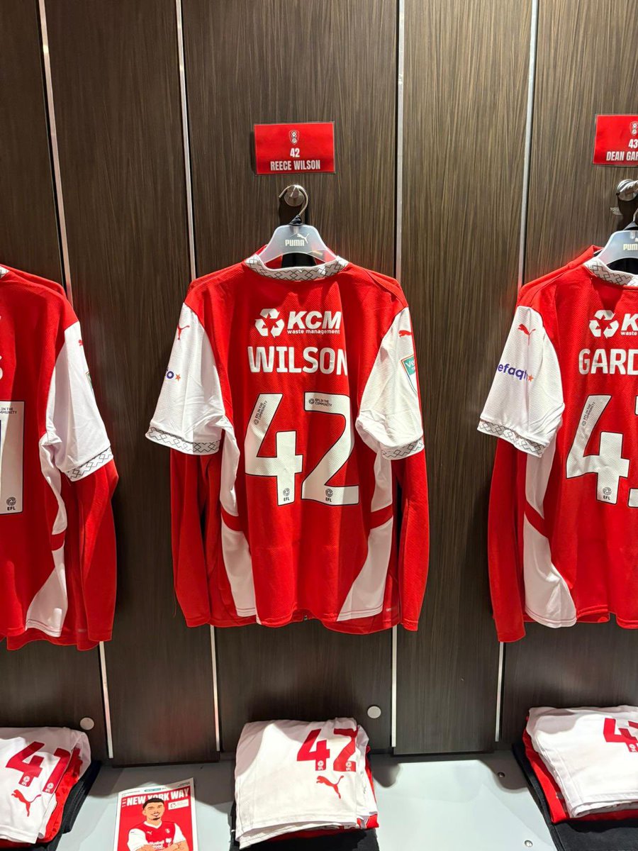 REECE WILSON - one of our own has got his deserved first team call up for Rotherham today, no one will ever out work this lad &amp; he certainly knows where the back of net is.  
From everyone at your boyhood club Wortley FC we’re so proud of you &amp; we wish you the best of luck pal 💙