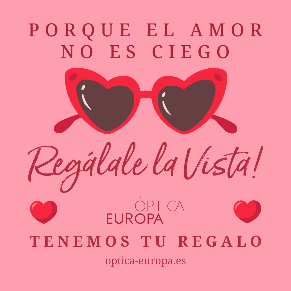 OpticaEuropa's tweet photo. Se acerca... Ya casi puedes verlo...
😍 ¡El 14 de febrero es San Valentín!
#nosvemos https://t.co/Hh21Kn72q3