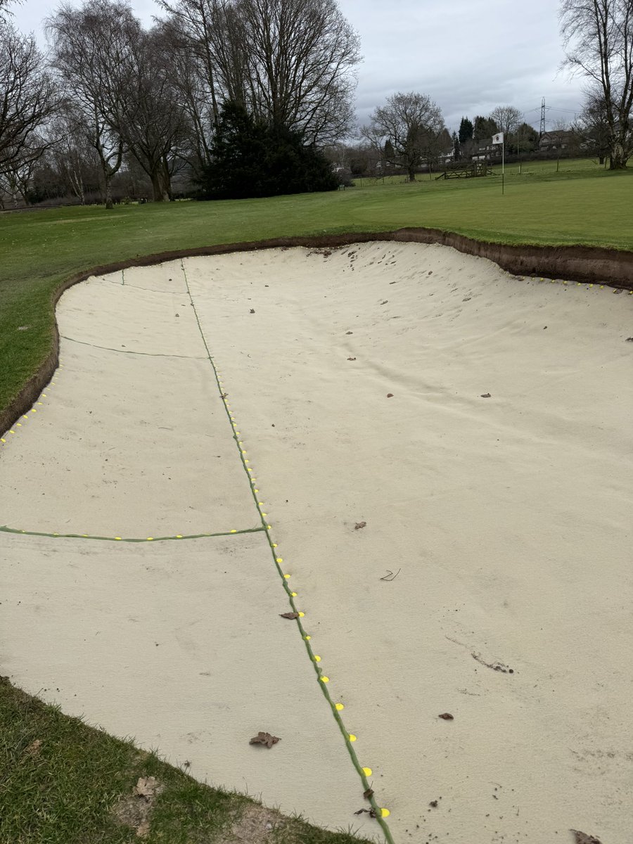 <a href="/romileygolfclub/">Romiley Golf Club</a> today installing 12 bunkers with <a href="/BunkerMat_com/">Whitemoss Eco - Innovative Golf Course Solutions.</a> just before the rain. Back again First week in March for another 8. 
#bunkers #golf #bunkerliner 
<a href="/Dannyleepvfc/">Danny lee Robinson</a> 
<a href="/RoryTindal/">Rory Tindal</a>