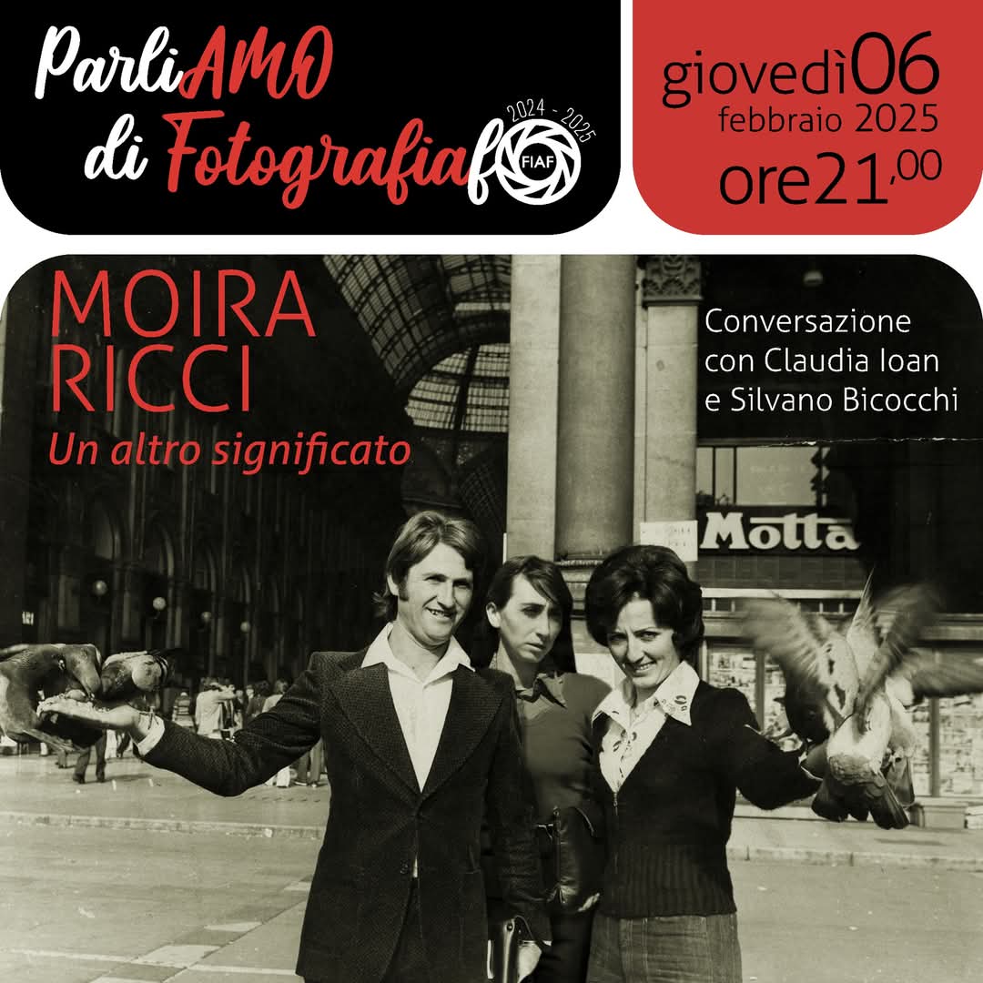 +++ Giovedì 6 febbraio, alle 21.00, nuovo incontro online di "Parliamo di FotograFIAF" con 𝗠𝗼𝗶𝗿𝗮 𝗥𝗶𝗰𝗰𝗶, fotografa e artista italiana, in conversazione con Claudia Ioan, Direttrice dei Dip. Didattica e  Giovani FIAF, e Silvano Bicocchi.
👉👉👉us02web.zoom.us/webinar/regist…
