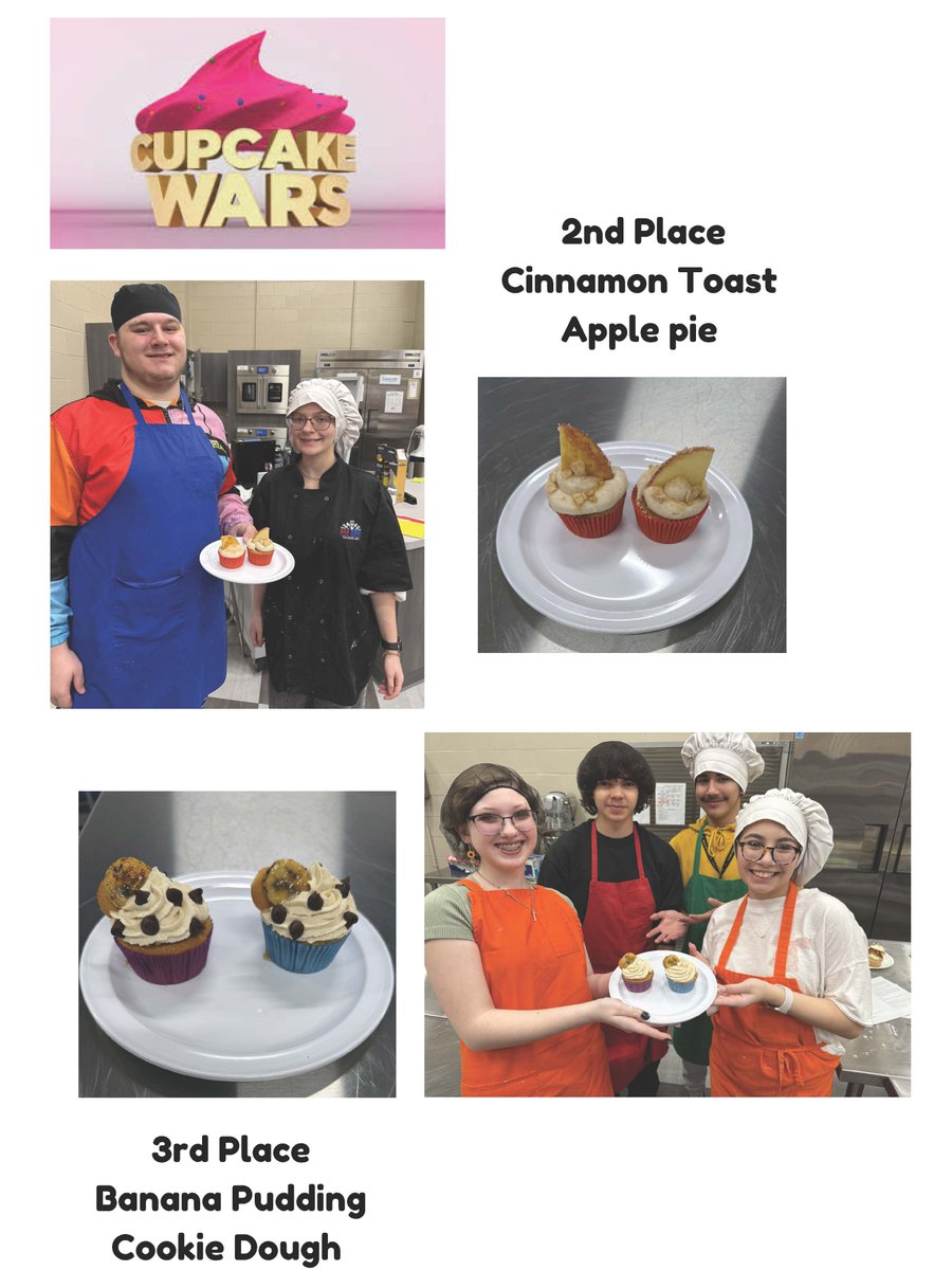 Mrs. Matz held a Cupcake Wars Competition in her Advanced Culinary and Practicum of Culinary classes at <a href="/ORWarEagles/">Oak Ridge High School, Conroe ISD</a> !  Look at these culinary creations!!
#CTE #CISDconneCTEd