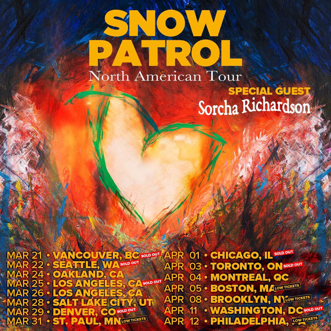 Sorcha Richardson (@sorcharichardsn) on Twitter photo Over the moon to be supporting <a href="/snowpatrol/">Snow Patrol</a> across North America in March & April ⛰️
snowpatrol.com/live/ Over the moon to be supporting <a href="/snowpatrol/">Snow Patrol</a> across North America in March & April ⛰️
snowpatrol.com/live/