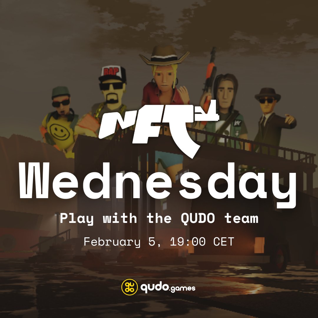 QUDO_games's tweet photo. Tomorrow! 🔜🎮

Join the QUDO team in NFTribes Tomorrow, February 5, at 19:00 CET! 

Jump into the action and have a great time with the community on Discord.

Hint: prizes will be waiting for those who join. 👀

⏬ Discord link in the first comment! ⏬