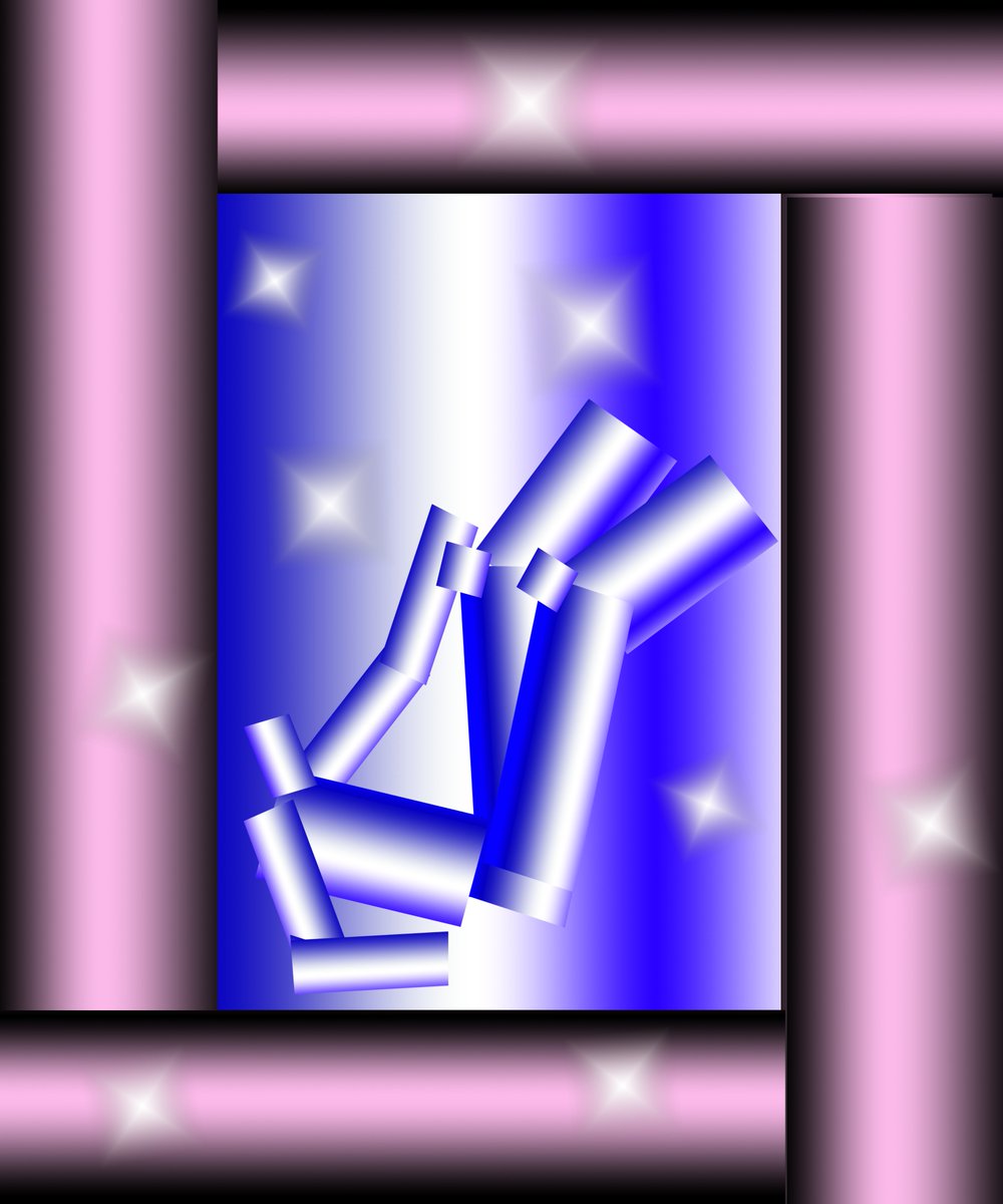 second piece in new series:
in response to "cayendo sobre estrellas" by <a href="/nuv1914/">nuv</a>.
We (<a href="/OneOfOneOf1/">One of One</a>) commissioned this piece as part of a triptych on 10/9/23. It's been great to take a deeper look at her work and respond to it in kind. 

irt: objkt.com/tokens/KT1LRux…