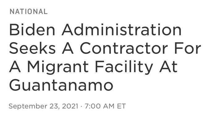 PushDemsLeft's tweet photo. Big thanks to Biden for expanding and worsening Guantanamo Bay for Trump instead of closing it like he promised. Of course no one knows about it - a Democrat did it! https://t.co/ImeKqsClzj