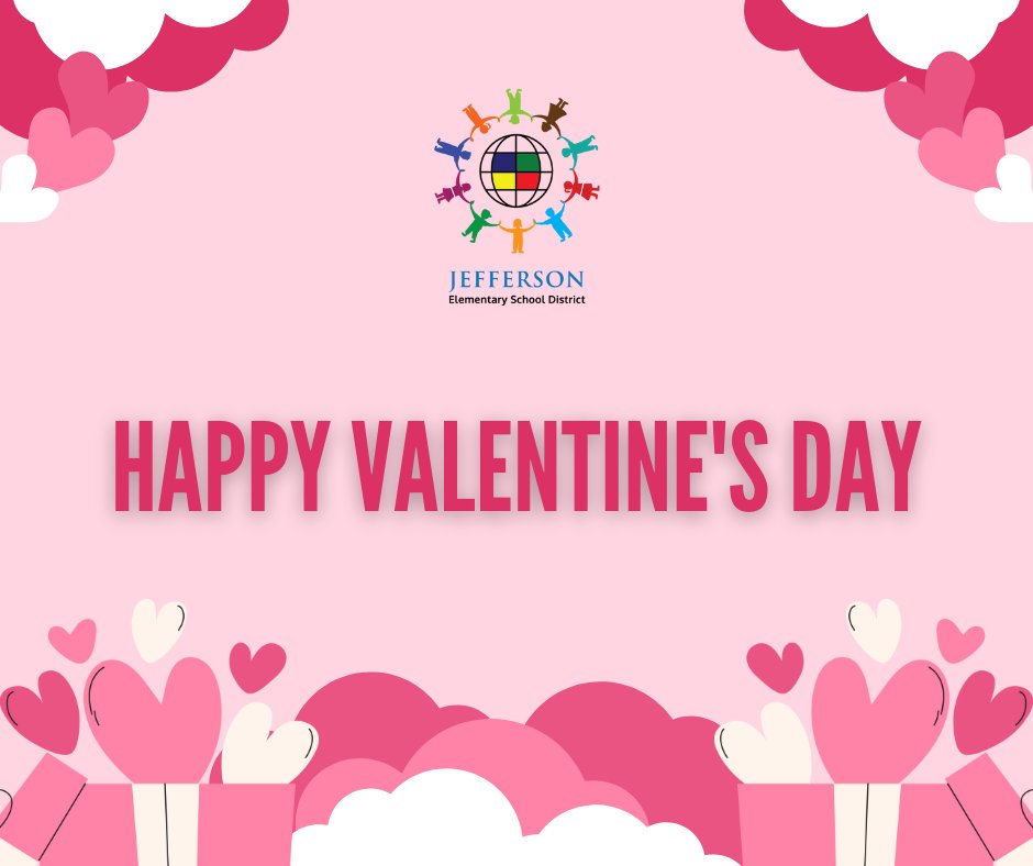Happy Valentine's Day to our JESD community!

#WelcomingEngagingSafeSchools #JESDcares