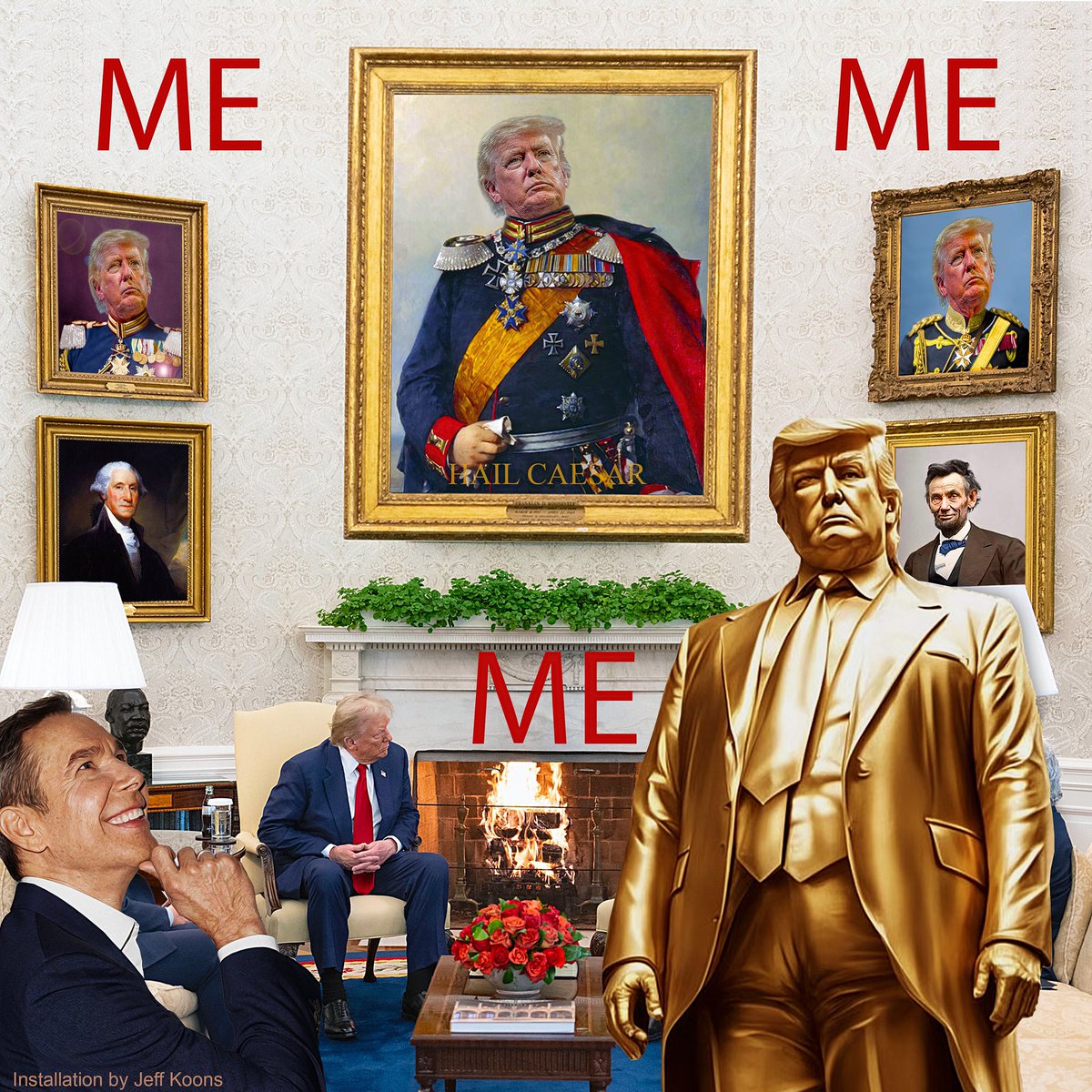 #JeffKoons Installation of ME ME ME