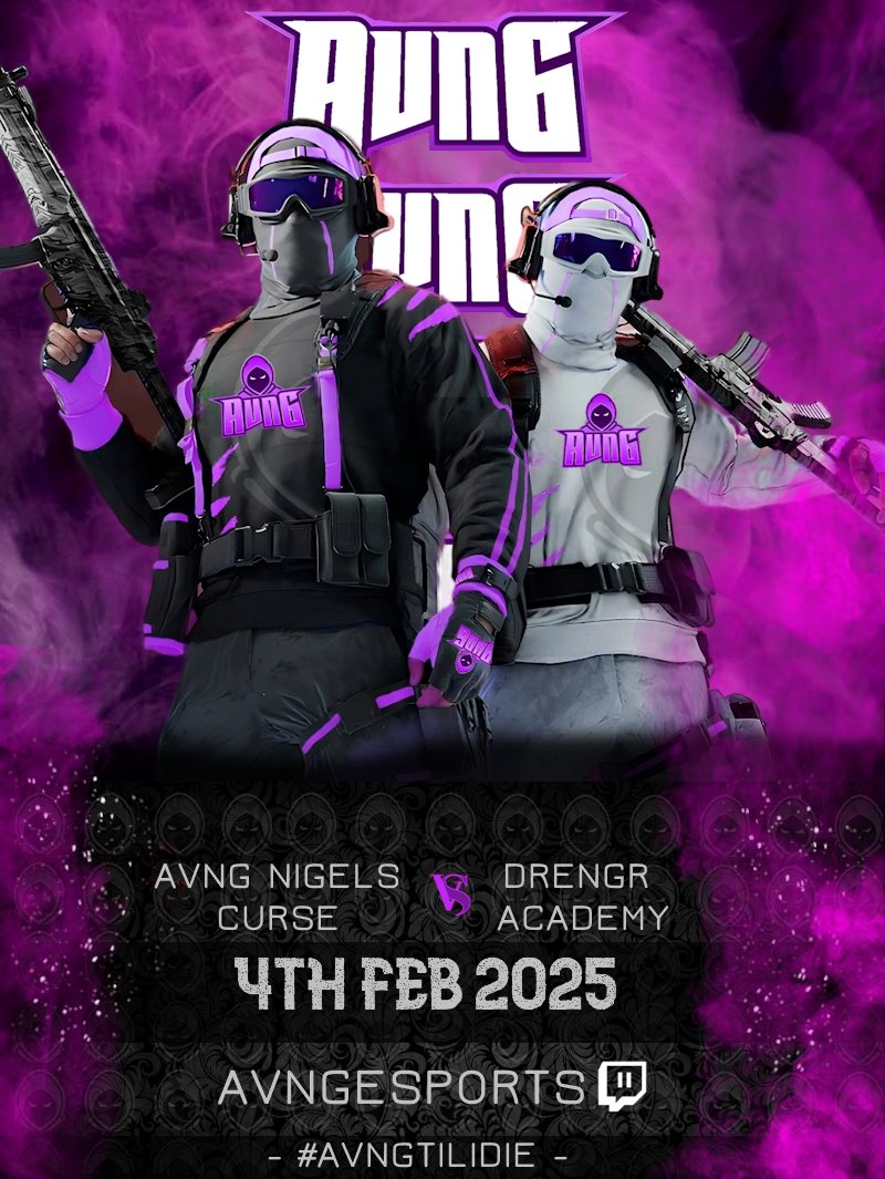 📣ITS GAME DAY📣

🆚-  Drengr Academy 
🎮- <a href="/EuCompLeague/">Eu Competitive League</a> 
⏰- 8:30 PM

🟣- @bingbong_100
⚪️- @guts2080
🟣- FTP
⚪️- Tyrone (PU)