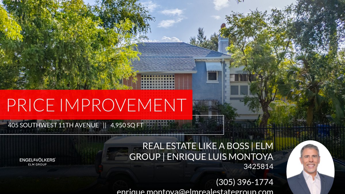 MyRealEstateLab's tweet photo. $100,000 Price Drop 🏠😍🙏❤

New Price: $1,480,000
Location: 405 SW 11th Ave, Miami, FL 33130
DM or Call us: 305.396.1774

Want more listings? 📲 Click on the link below to schedule a one-on-one call with me! 👉 https://calendly... https://t.co/ojMPS7ovEQ https://t.co/KMGr4zGGL3