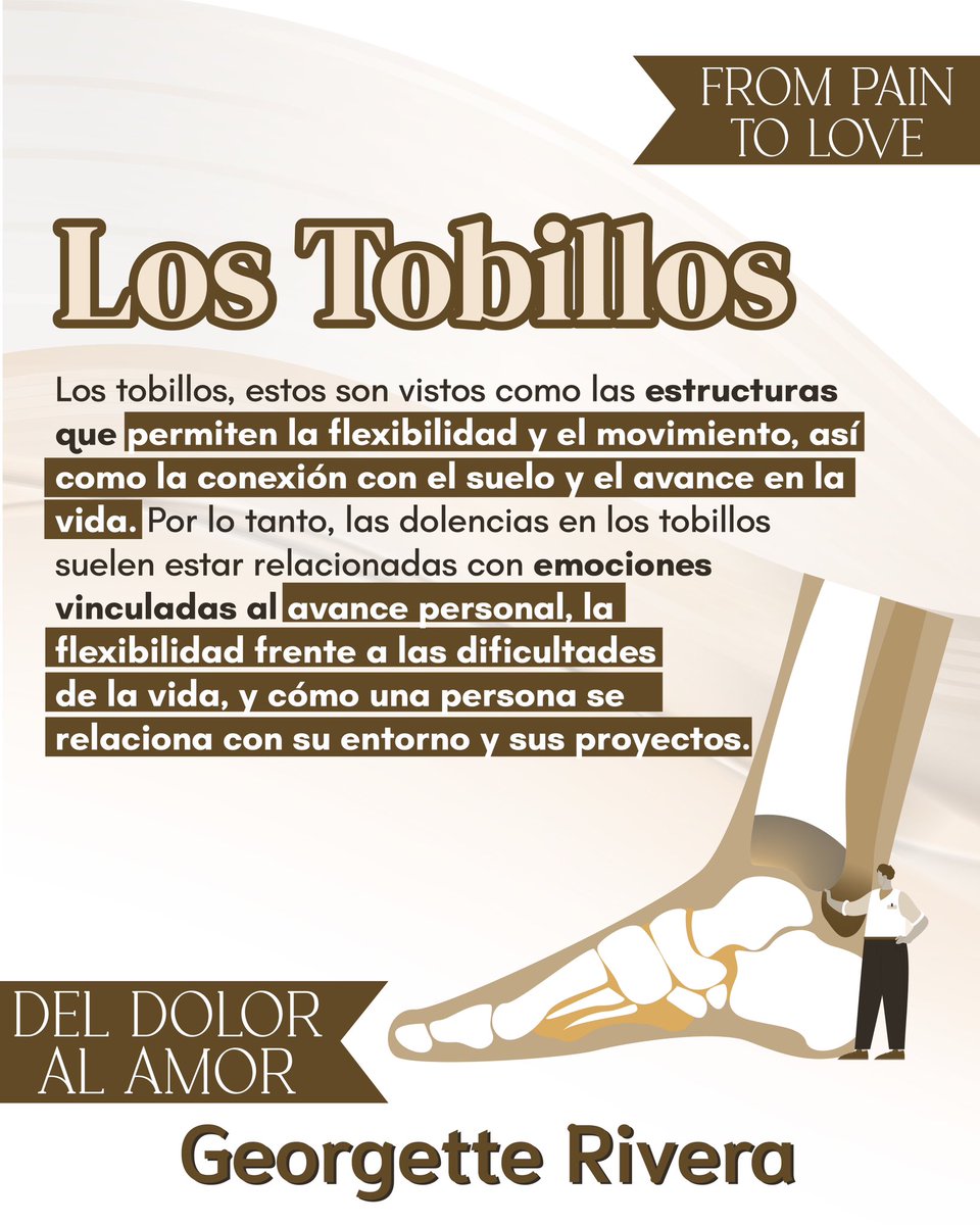 podomancia's tweet photo. #deldoloralamor
¿Qué significan los problemas en el tobillo?
#georgetterivera #altasvibraciones #biodescodificacion #tobillo #esguincedetobillo #hinchazon #torceduradetobillo #fracturadetobillo https://t.co/uyuXLbgScv