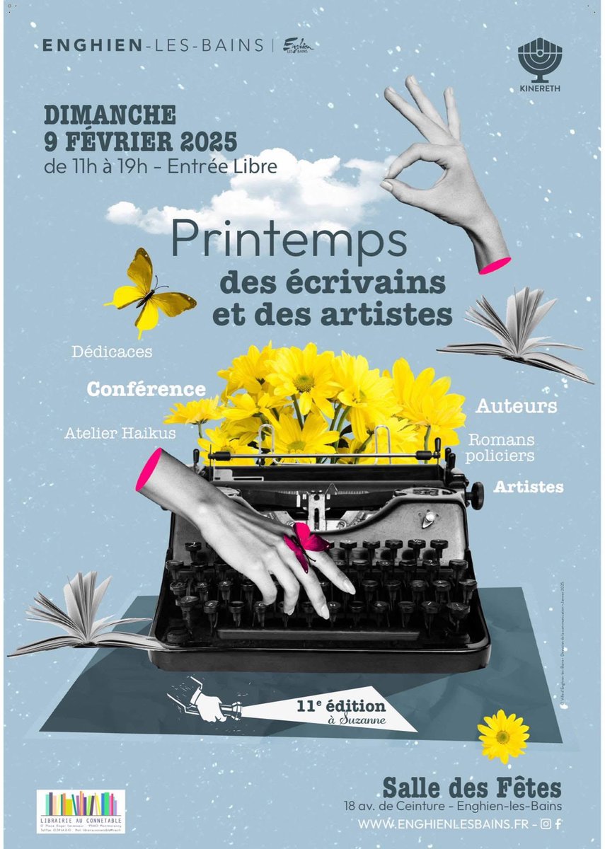 Haim Musicant (@musicanthaim) on Twitter photo Rendez -vous ce dimanche 9 février de 11 h à 19 h au Printemps des écrivains et des artistes.
Ce sera à <a href="/EnghienlesBains/">Enghien-les-Bains</a> à la salle des fêtes,18 avenue de Ceinture.
Et c’est organisé par Nicole Dahan et son équipe de la loge Kinnereth du <a href="/BnaiBrithFrance/">B'nai B'rith France</a> . Rendez -vous ce dimanche 9 février de 11 h à 19 h au Printemps des écrivains et des artistes.
Ce sera à <a href="/EnghienlesBains/">Enghien-les-Bains</a> à la salle des fêtes,18 avenue de Ceinture.
Et c’est organisé par Nicole Dahan et son équipe de la loge Kinnereth du <a href="/BnaiBrithFrance/">B'nai B'rith France</a> .