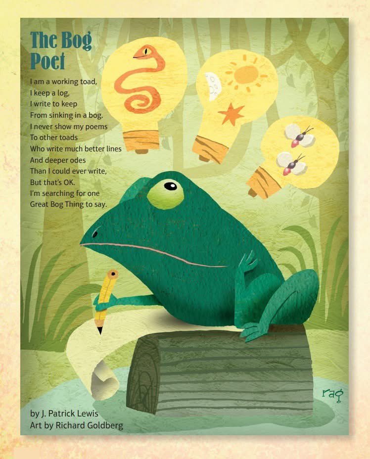 🐸 Frogs and toads often look so pensive. What do you think they're really thinking about? Here's one idea from SPIDER Magazine!