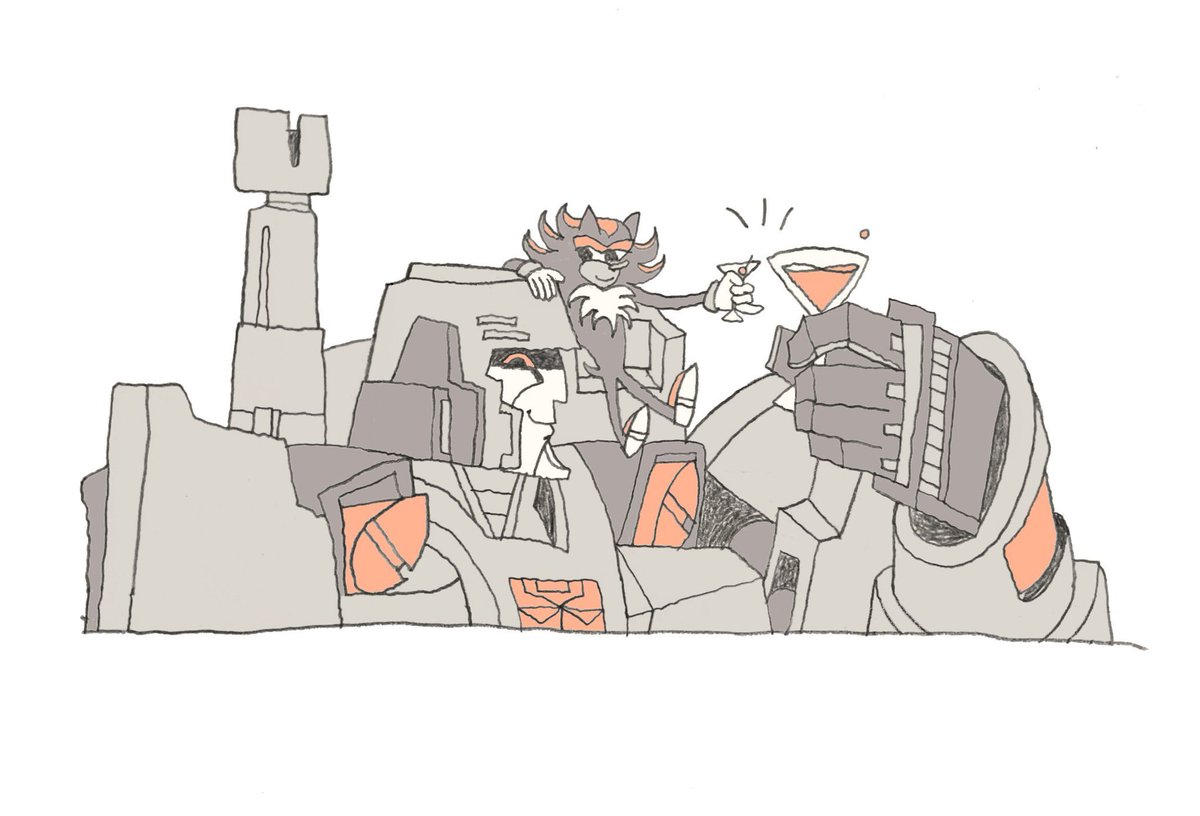 Old drawing of Megatron and Shadow hanging out