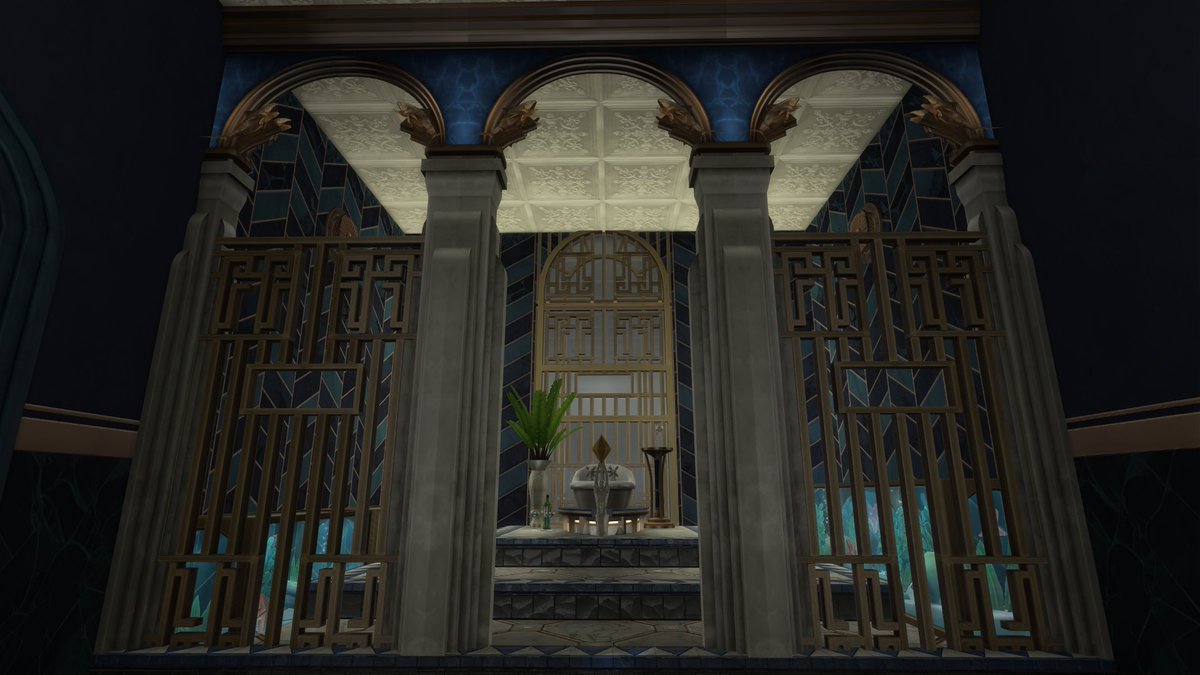 AndromedaMalaka's tweet photo. When I say I've been looking forward to doing this all day after speaking with @surelysims last night, I really mean it. This pack is a lounge/bar kinda set. And yet, it can be mish mashed to make a damn fine bathroom. #TheSims4 #TheSims #Bioshock #Rapture #TS4 https://t.co/BdCtiFnpgf