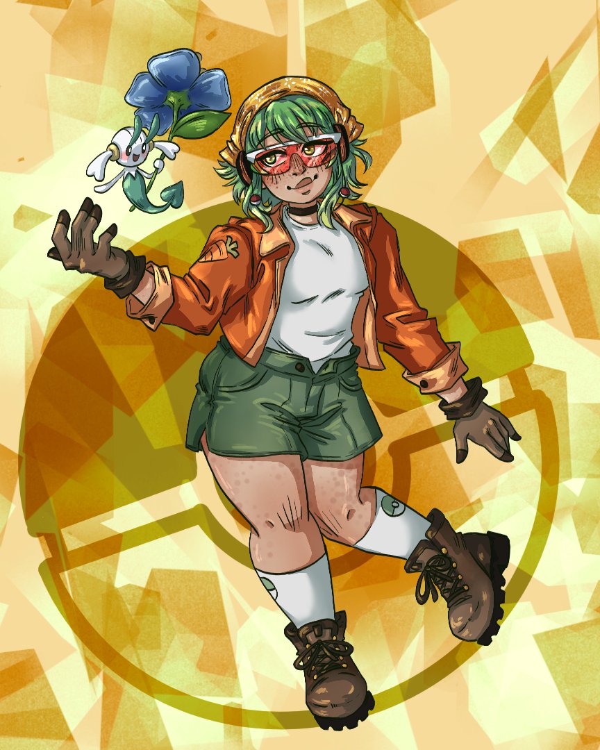 🏵 Gumi 🏵

My personal favorite #VOCALOID, her voice synth is so smooth and one of my favorite designs! I created her outfit based on her official outfit and made it more Pokémon coded.

#vocaloidtwt #pokemonfanart #GUMI
