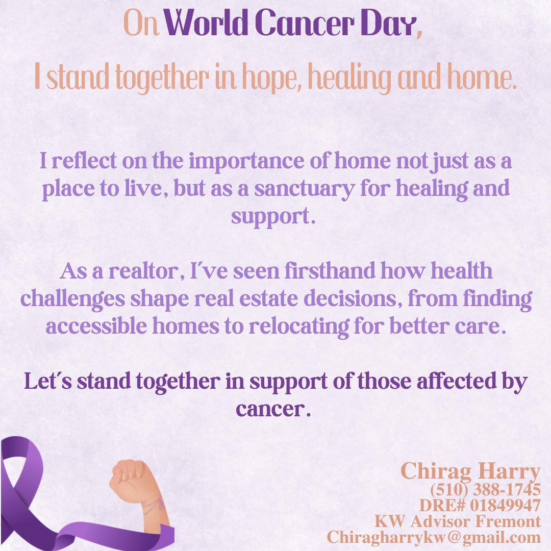 ChiragHarry's tweet photo. #WorldCancerDay #awareness
Whether you're seeking a stress-free environment, downsizing due to financial shifts or looking for a home near top medical centers, compassionate guidance makes all the difference.
Let’s stand together in support of those affected by cancer.
#Healing https://t.co/9kFbLtzHX7