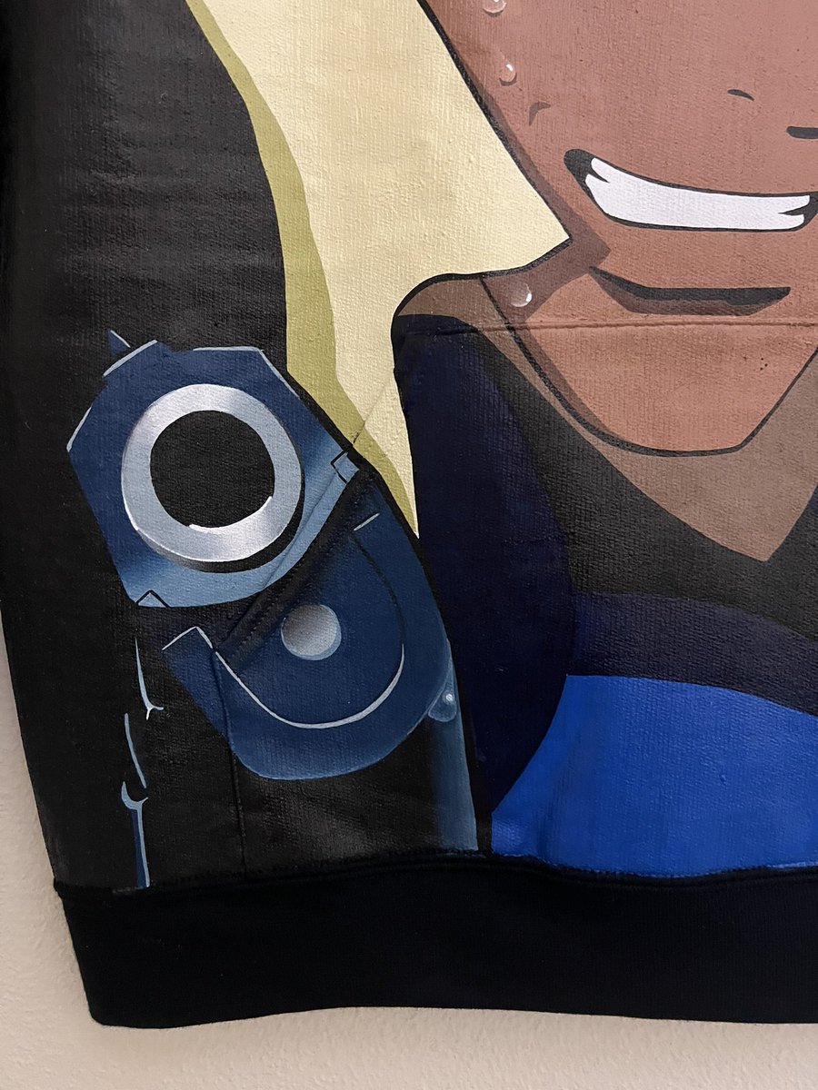 4arcs4's tweet photo. 1/1 Handpainted Cowboy Bebop Hoodie 🚀🪐 https://t.co/HepJmjvJ6Q
