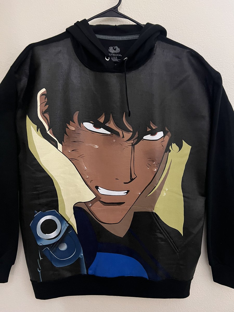 4arcs4's tweet photo. 1/1 Handpainted Cowboy Bebop Hoodie 🚀🪐 https://t.co/HepJmjvJ6Q
