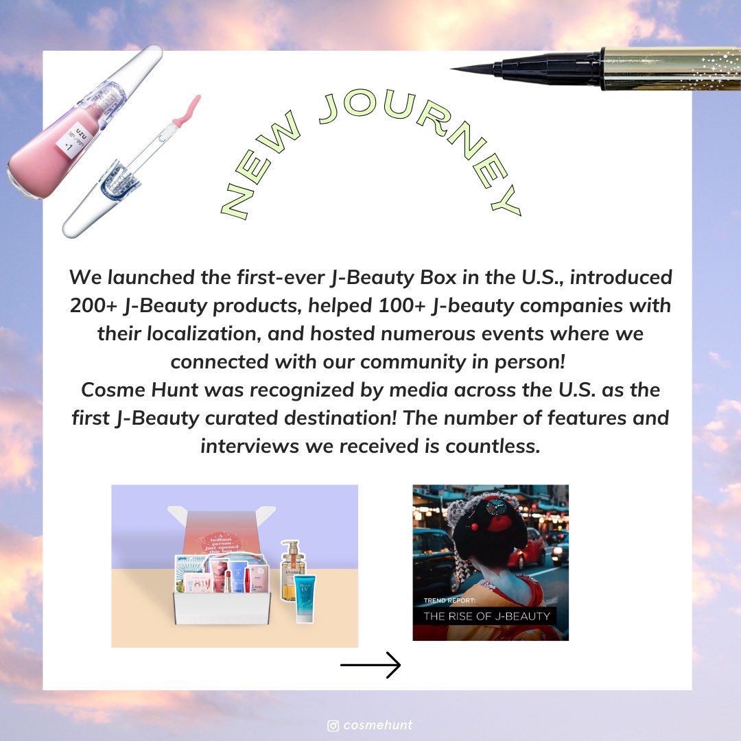 JbeautyHunt's tweet photo. 📢 Exciting News for Our Cosme Hunt Community! 🎉

To all of our amazing J-beauty lovers &amp; Cosme Hunt customers—we have some big news to share! 💖

As of February 3rd 2025, Cosme Hunt has officially joined the Trenders family! 🎊 #NewBeginnings #ThankYou #JapaneseBeauty #Jbeauty https://t.co/Y7tTdIYHTJ