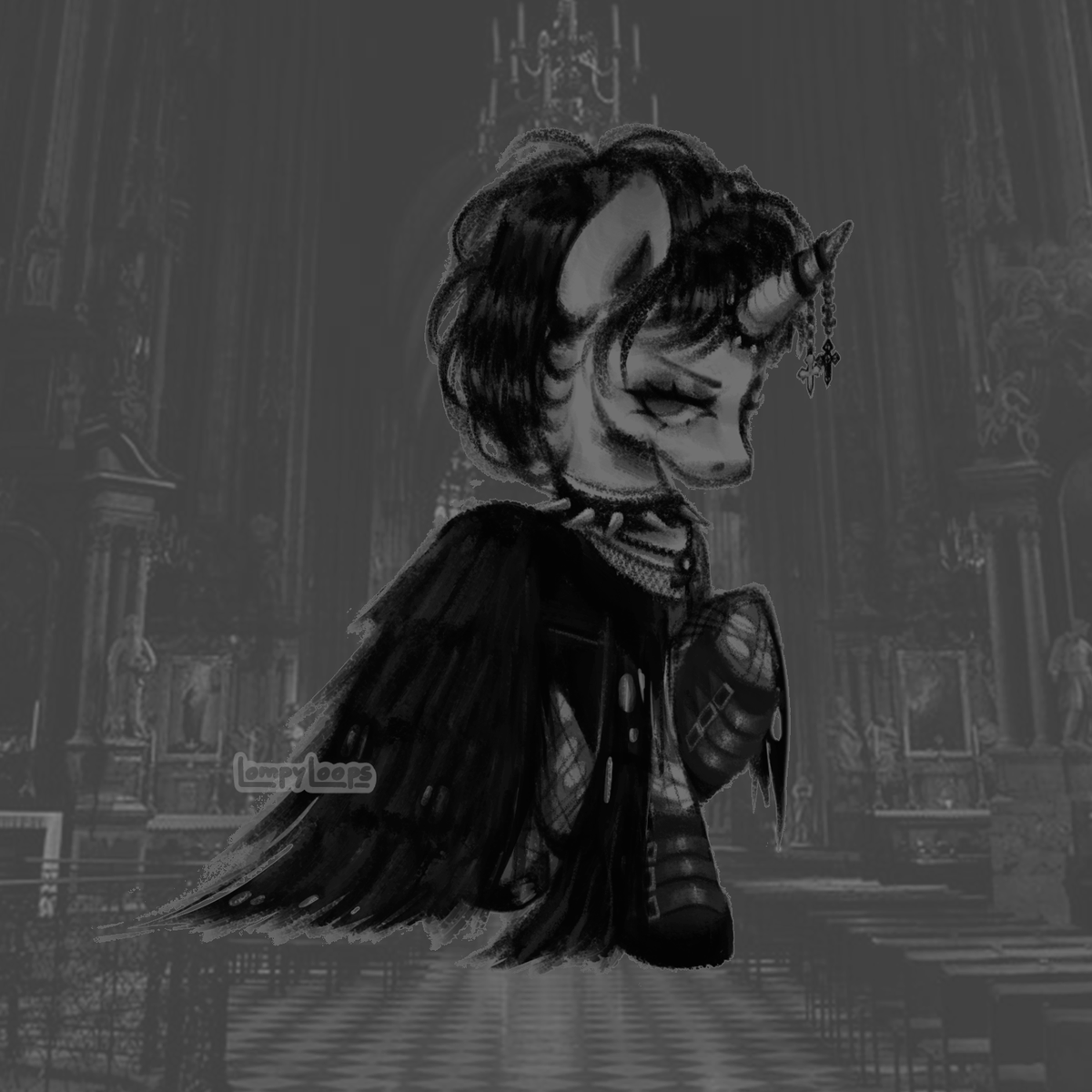 lompyloops's tweet photo. pony inspired by trad-goth aesthetic ♱
tysm to scaredycatqlt on tumblr for the idea! i loooooove this style
#mylittlepony #mylittleponyfriendshipismagic #mlp #mlpfim #oc #ponyoc #tradgoth #mlpgoth https://t.co/TljfNeVh5g