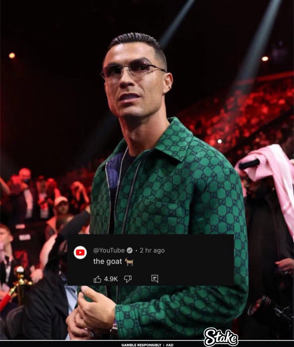 YouTube replying to Cristiano Ronaldo. 🤝