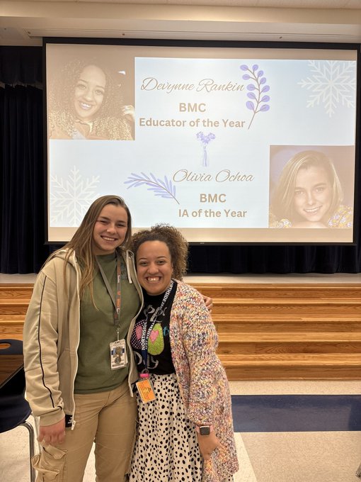 Colby Glass ES (@nisdglass) on Twitter photo We are so excited to honor our Glass 24-25 Educators Of The Year! These ladies are the dream team and we are so excited to honor them for their hard work, compassion and heart! Congratulations!
Educator Of The Year - Devynne Rankin <a href="/DevynneRankin/">Devynne Rankin</a>
IA Of The Year - Olivia Ochoa We are so excited to honor our Glass 24-25 Educators Of The Year! These ladies are the dream team and we are so excited to honor them for their hard work, compassion and heart! Congratulations!
Educator Of The Year - Devynne Rankin <a href="/DevynneRankin/">Devynne Rankin</a>
IA Of The Year - Olivia Ochoa